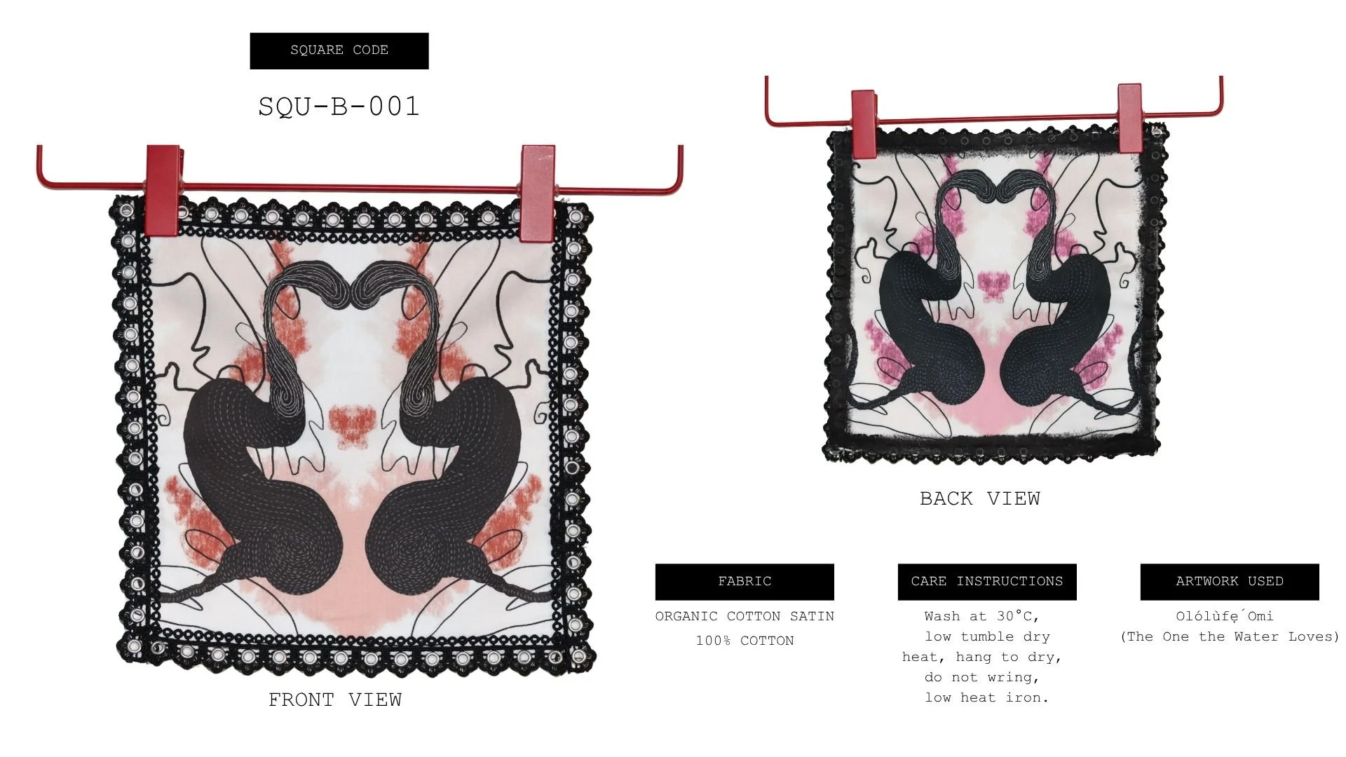 square with animal illustration in art nouveau style