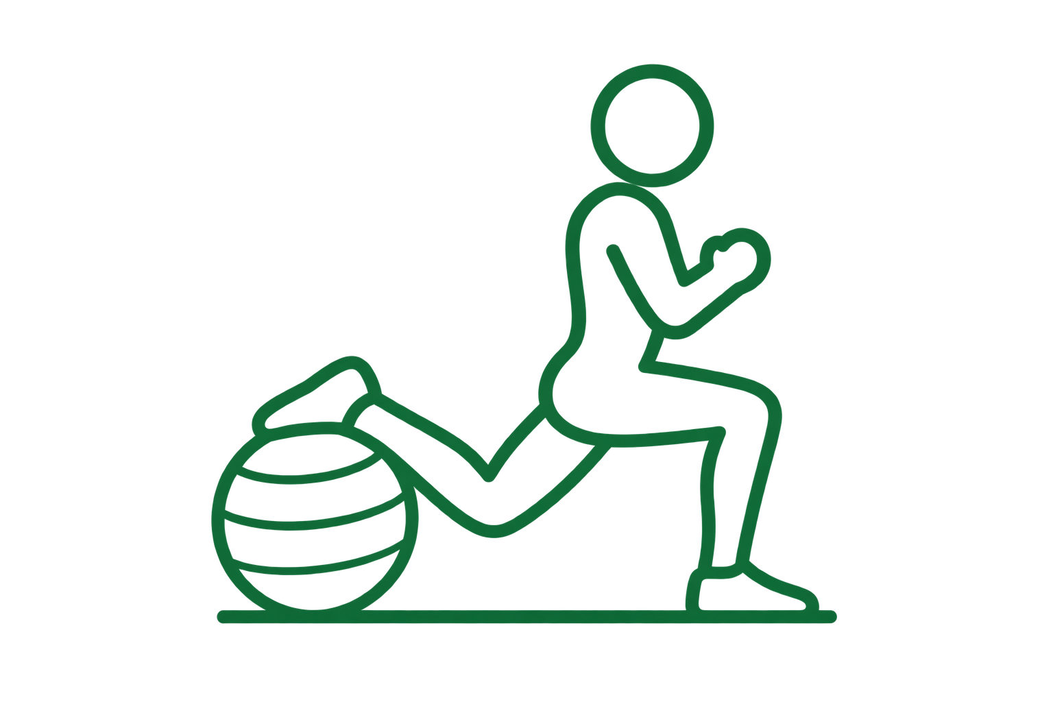 A person sitting on a yoga mat doing sit-ups, with another person standing beside them, in a gym setting.
