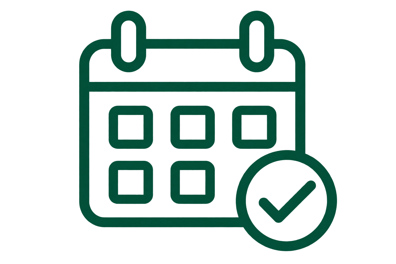 Icon of a calendar with a clock, symbolizing scheduling or appointment management.