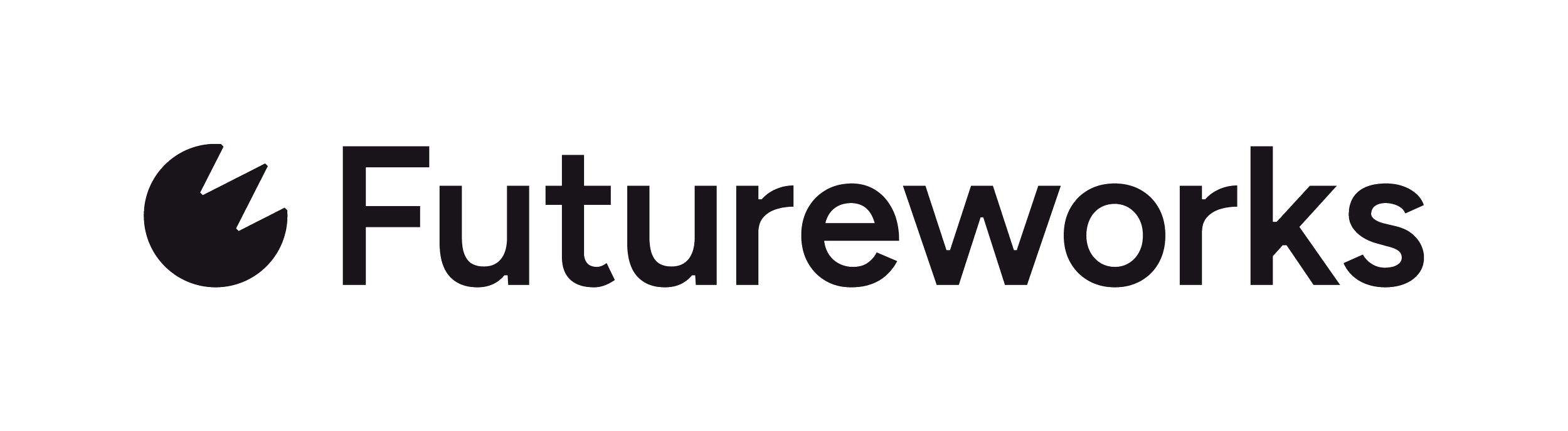 Futureworks logo with stylized flame on the left and the words 'futureworks' in lowercase letters.