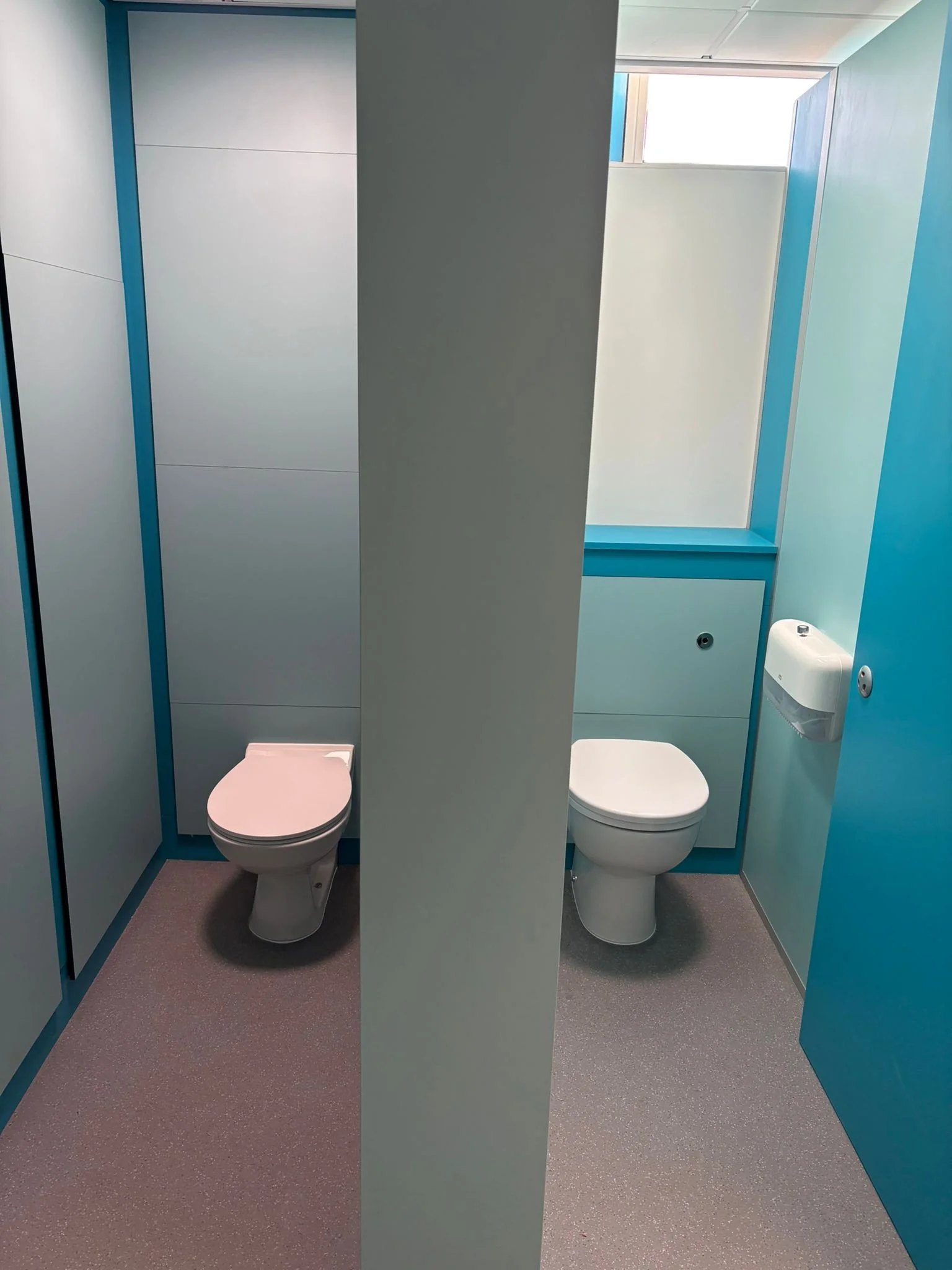 Refurbished accessible toilet facilities at Hecklegirth Primary School delivered by Parc Construction