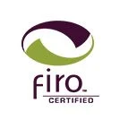 Firo Certified logo with a green and purple circular design
