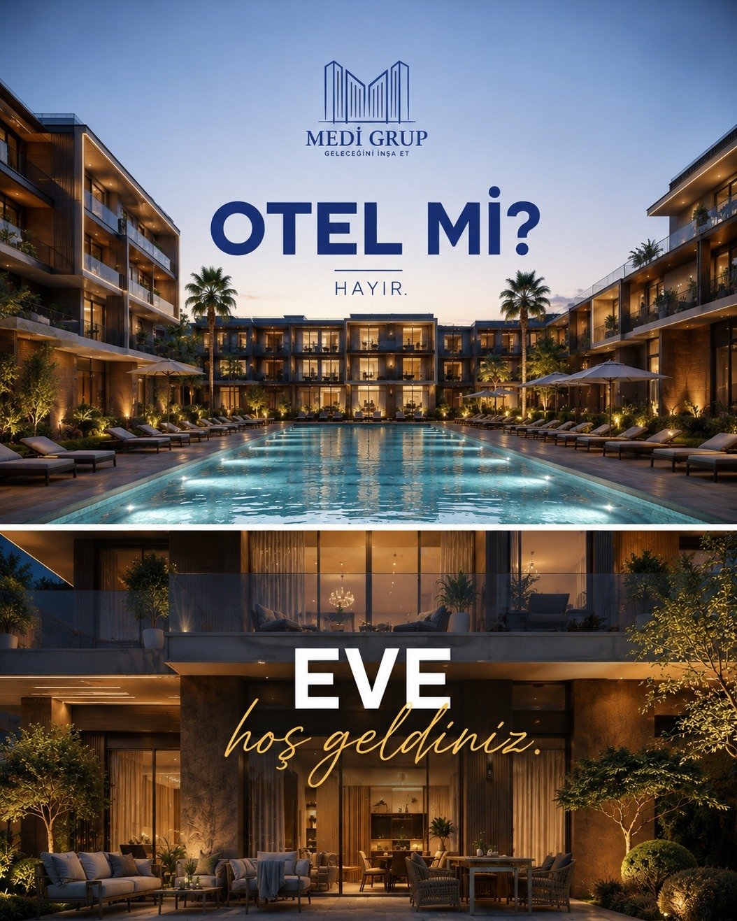 L&uuml;ks; yalnızca birka&ccedil; g&uuml;n yaşanan bir deneyim değil.
Her g&uuml;n eve d&ouml;nd&uuml;ğ&uuml;n&uuml;zde hissettiğiniz konfordur. 💫

#MediGrup #modernmimari #gayrimenkul #Yatırım