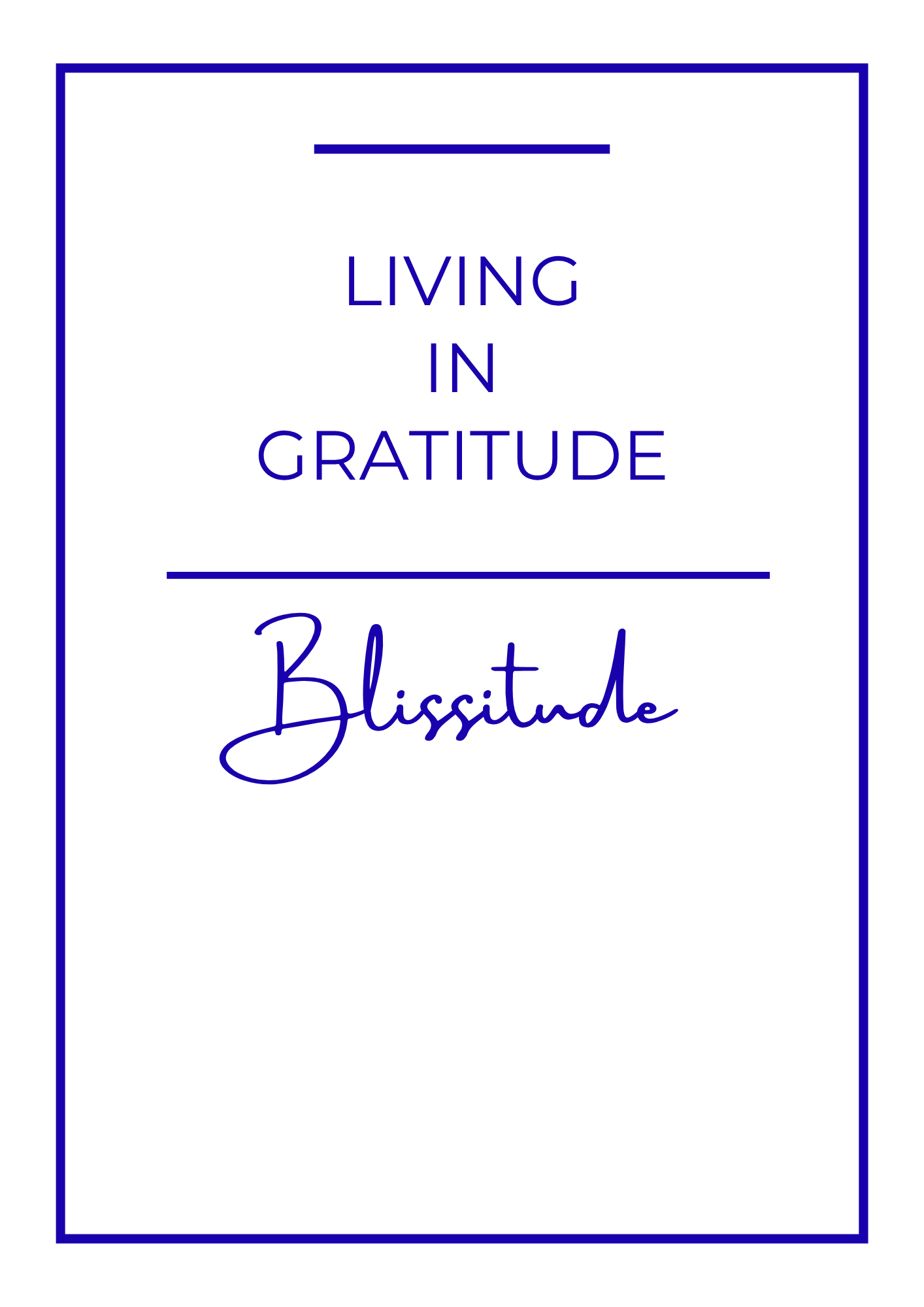 Living in gratitude in every day life