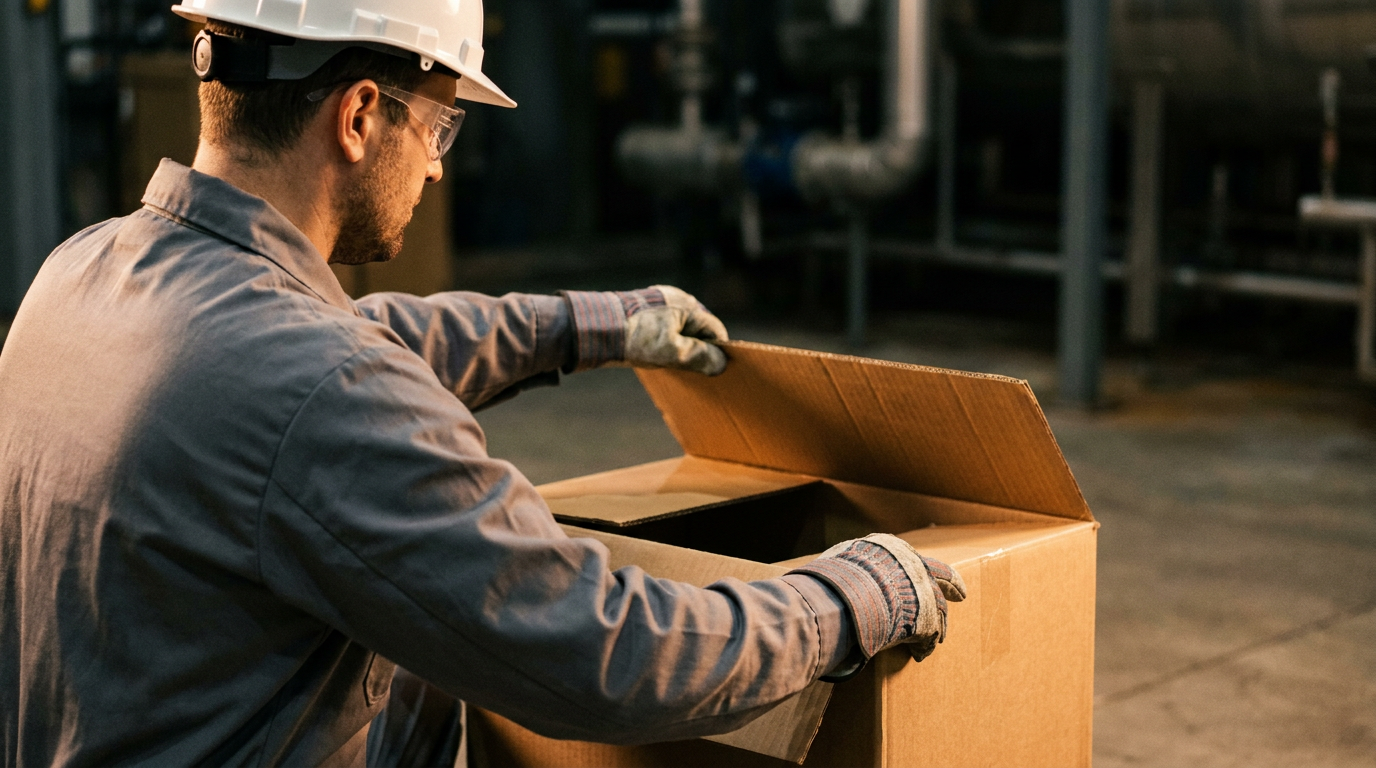 Le technicien a immédiatement des pièces critiques et des pièces de rechange nécessaires à la maintenance d'une pompe industrielle, afin de limiter les temps d'arrêt