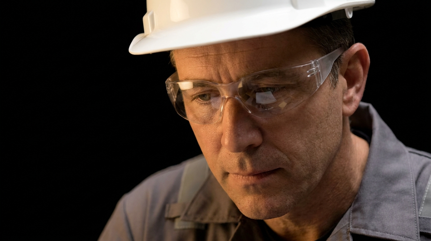 Le technicien est calme et rassuré grâce à la fiabilité des équipements industriels et la confiance apportée par une pompe conçue pour réduire les interventions et les arrêts de production.