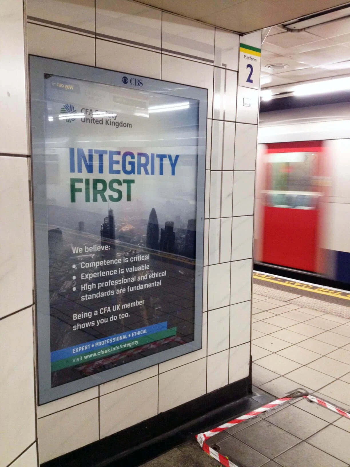 CFA poster at Towerhill Underground station