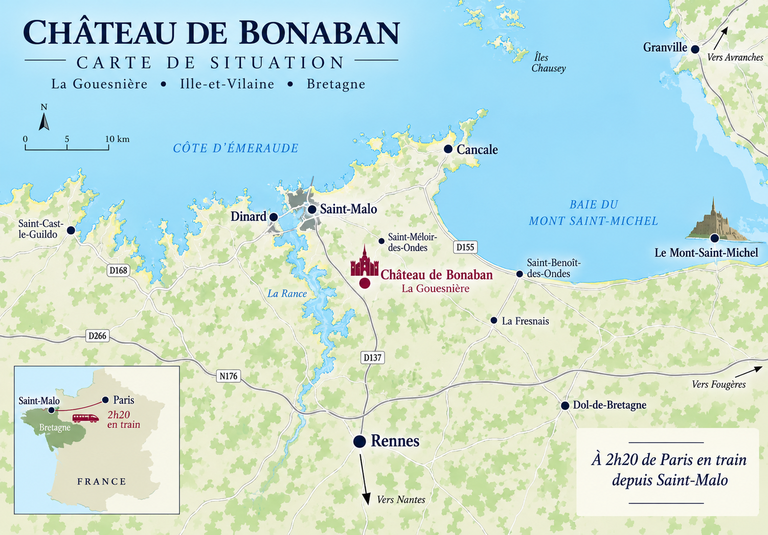 Carte de situation du Château de Bonaban