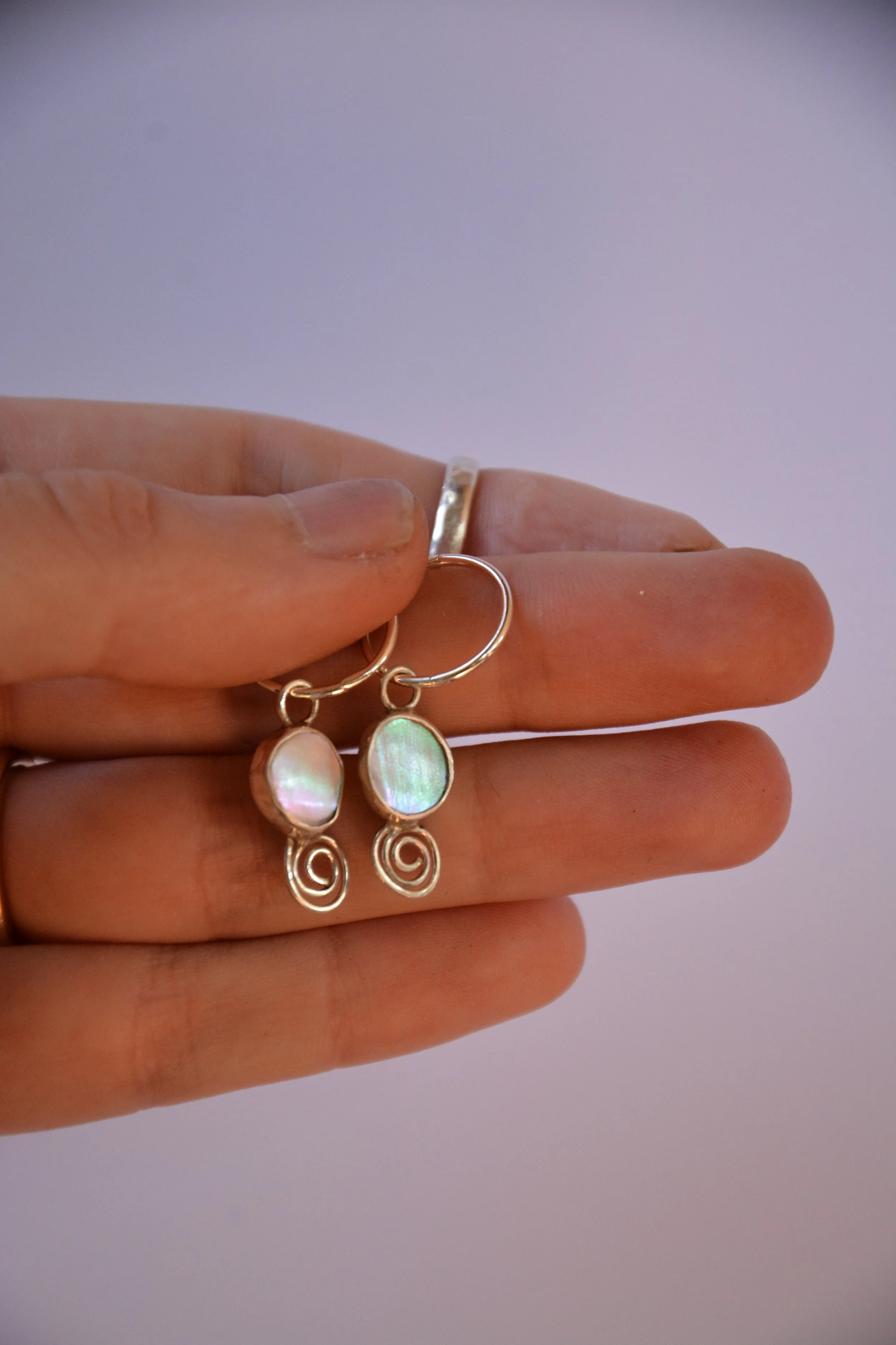 Abalone Swirl Earrings 2