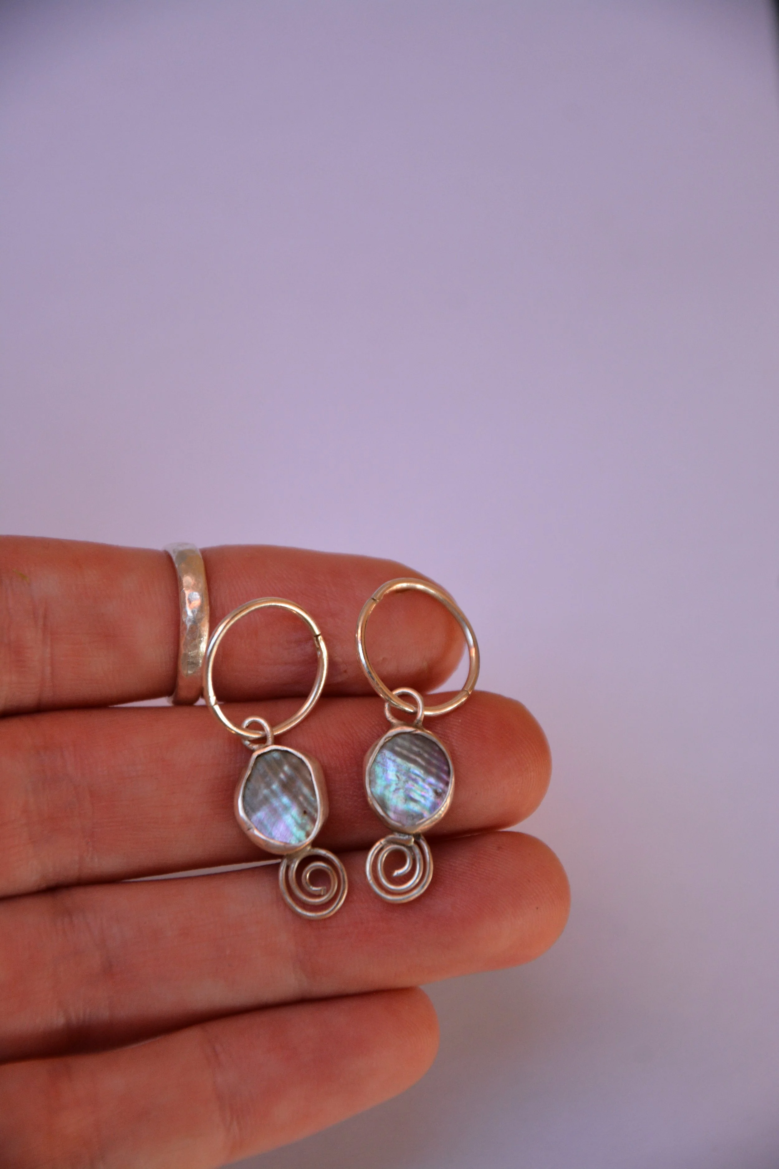 Abalone Swirl Earrings 1