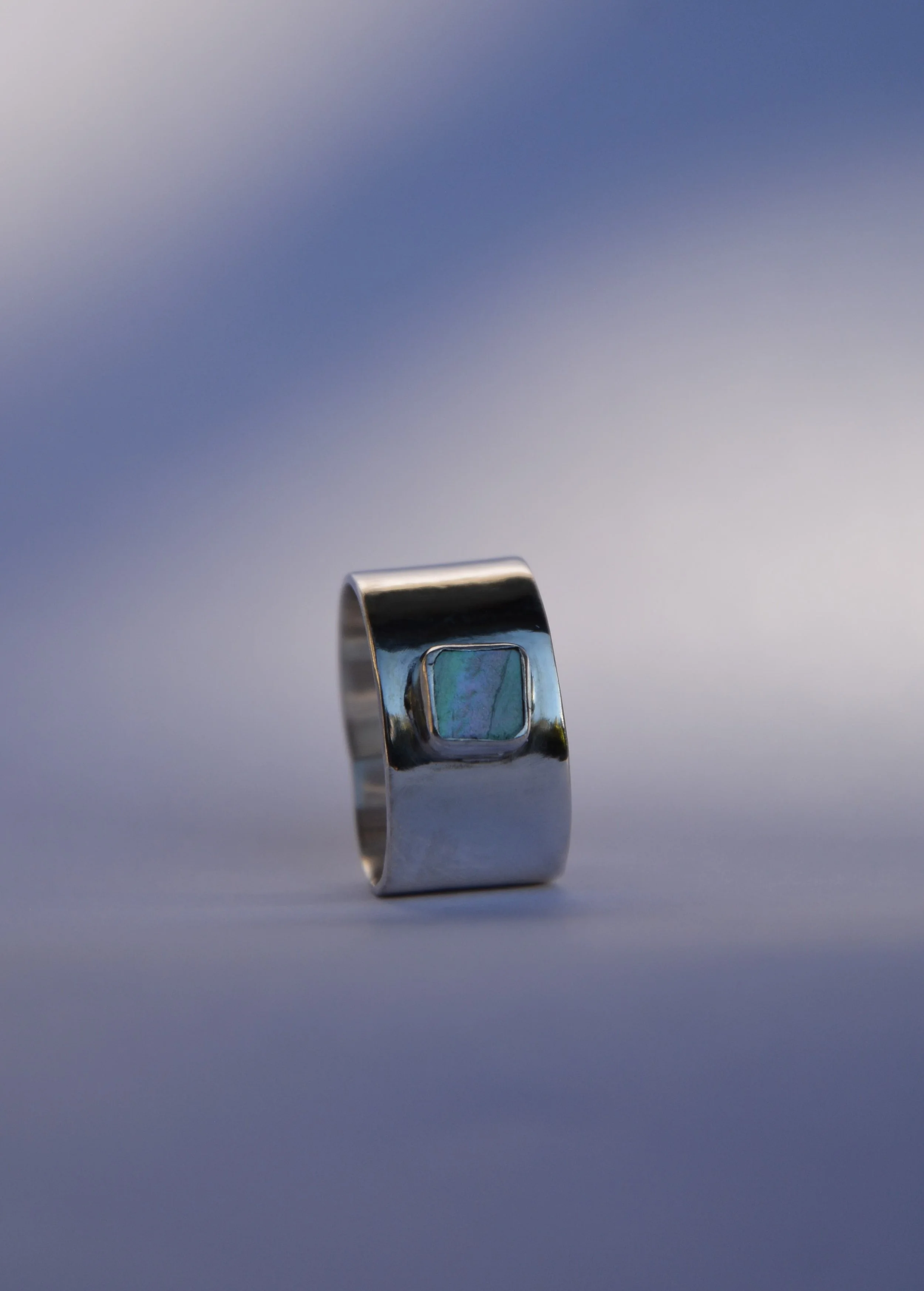 Abalone Mini Square Ring 1