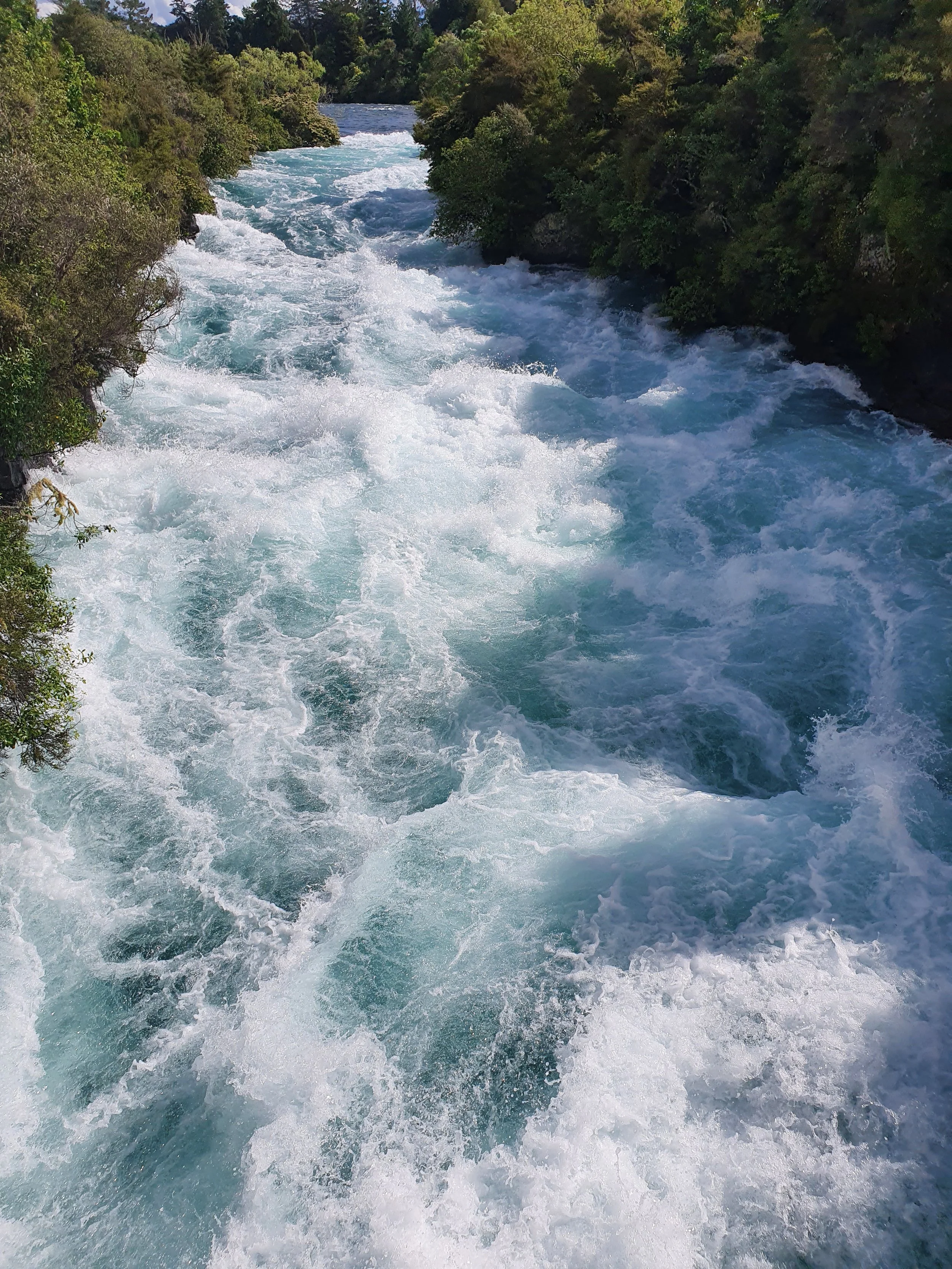 Rushing river with white water