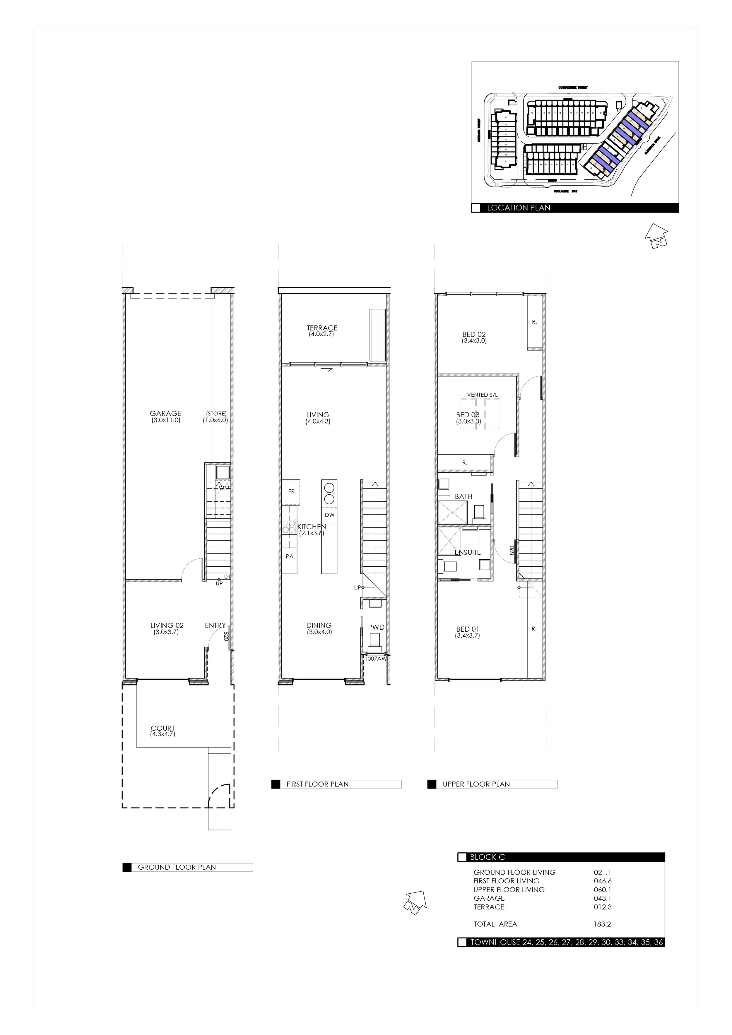 BLOCK C- 24-30, 33-36