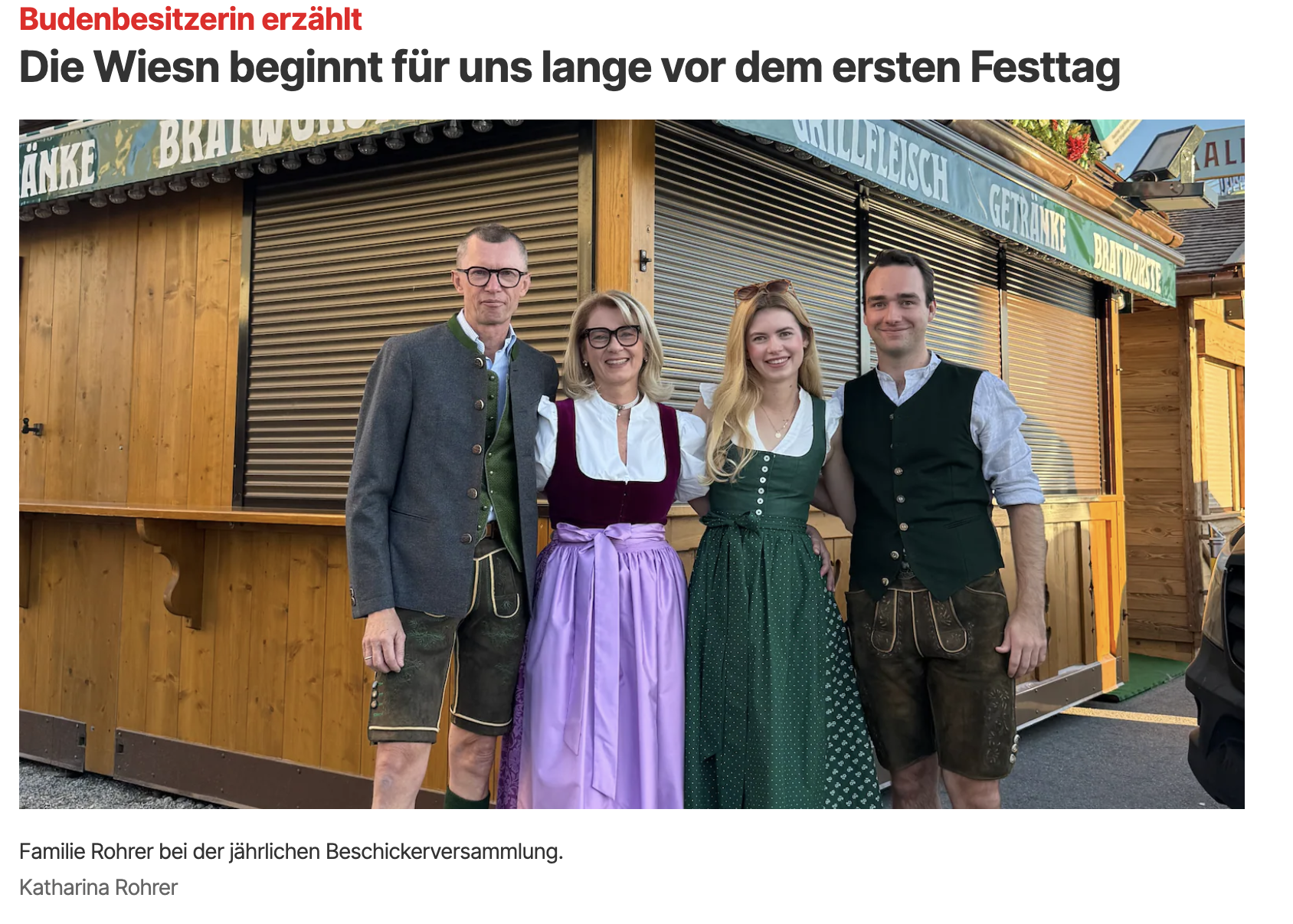 Die Wiesn beginnt für uns lange vor dem ersten Festtag