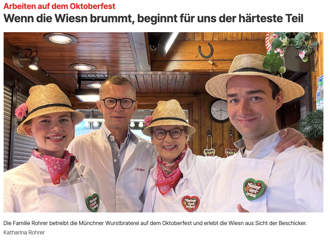Wenn die Wiesn brummt, beginnt für uns der härteste Teil
