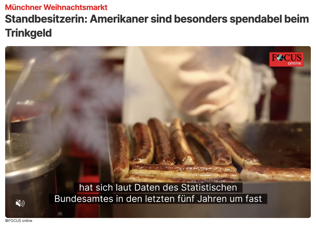 Standbesitzerin: Amerikaner sind besonders spendabel beim Trinkgeld