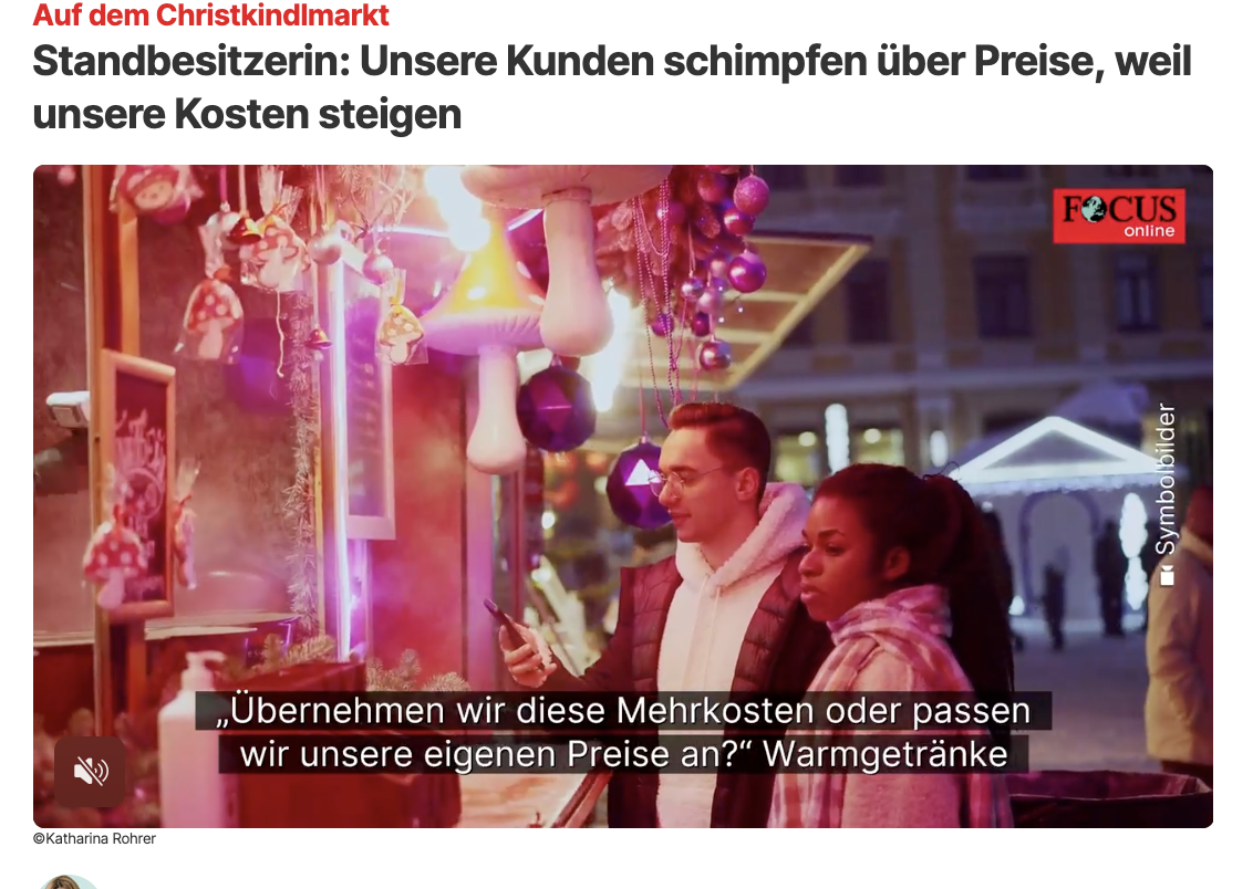 Standbesitzerin: Unsere Kunden schimpfen über Preise, weil unsere Kosten steigen