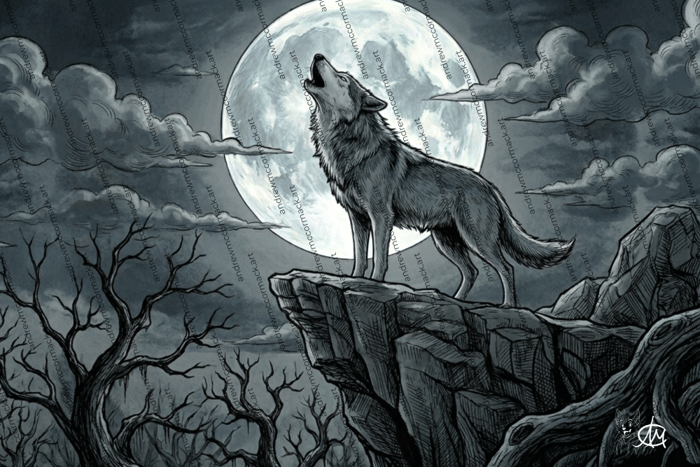 The Last Wolf Howling - Art Print