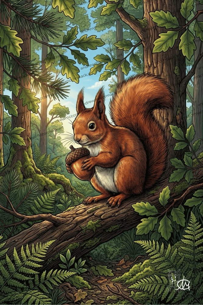 Squirrel, My Acorn - Art Print