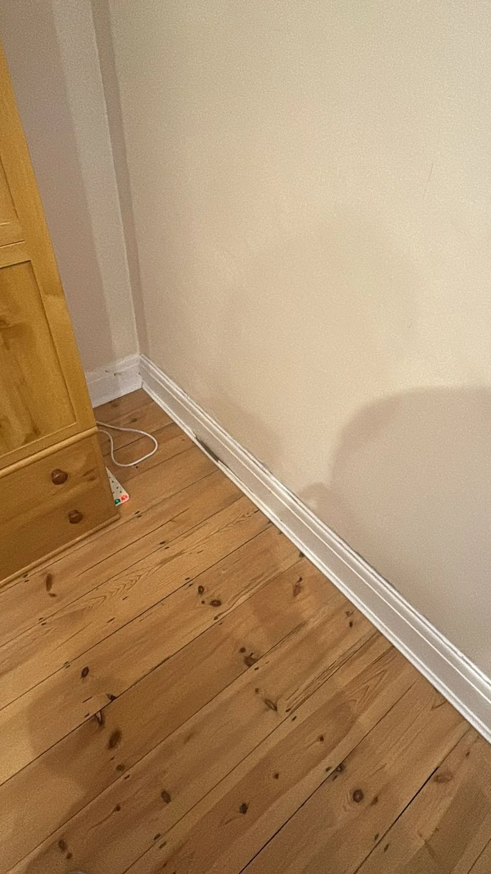 After: clean dry wall and skirting finish — Hastings