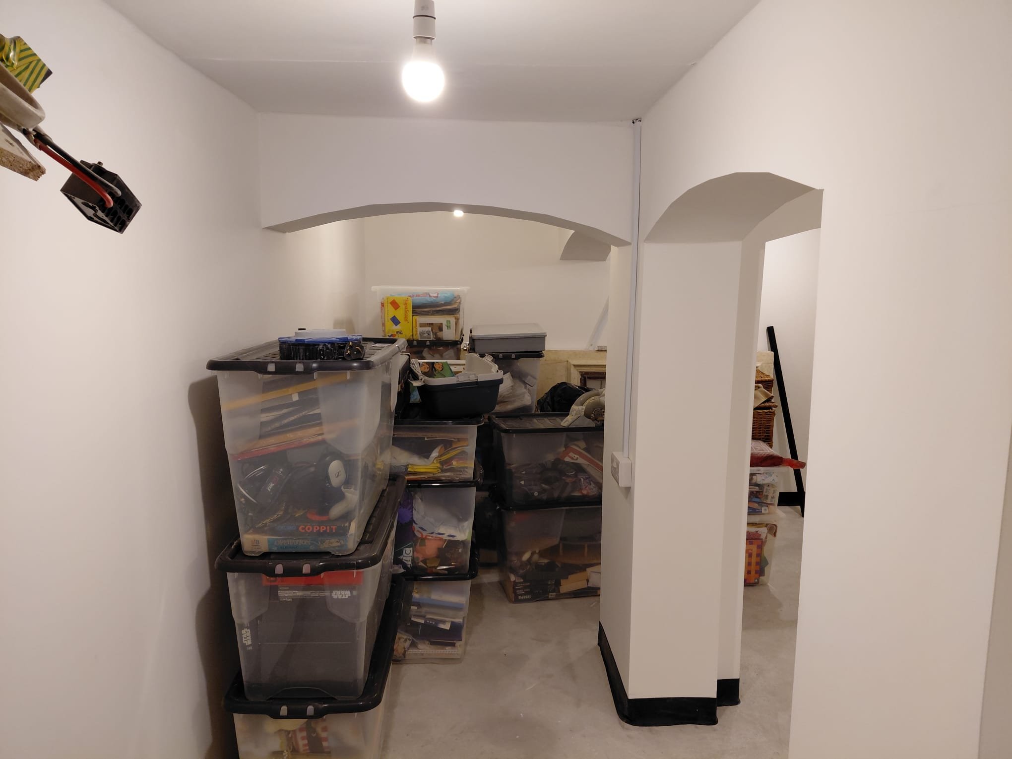 Completed bright and usable basement after waterproofing.