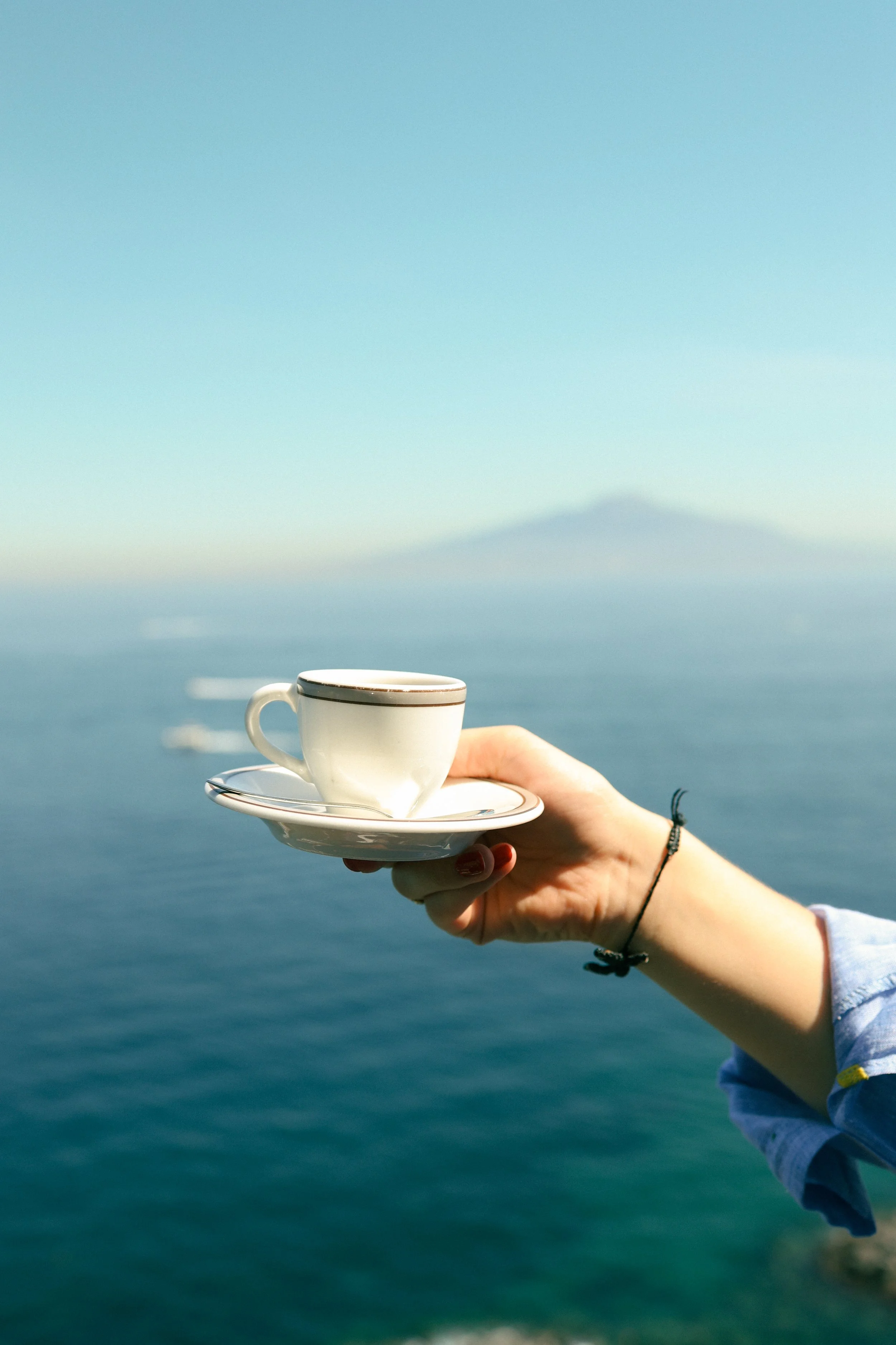 Hospitality photographer for Hotel Tramontano in Sorrento, photographing the Room Service along with breakfast, croissant, cakes and coffee 