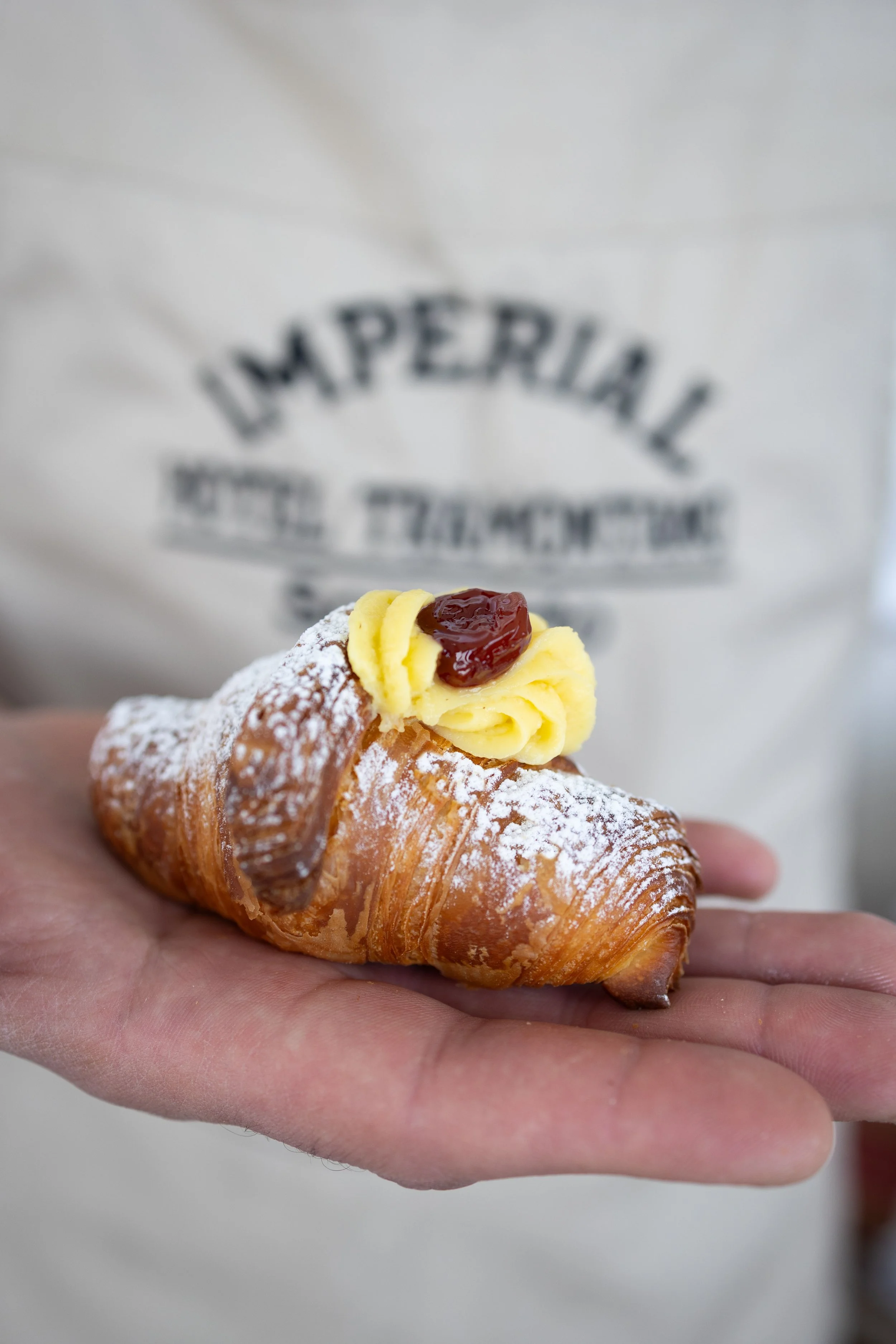 Hospitality photographer for Hotel Tramontano in Sorrento, photographing breakfast, croissant, cakes and coffee 