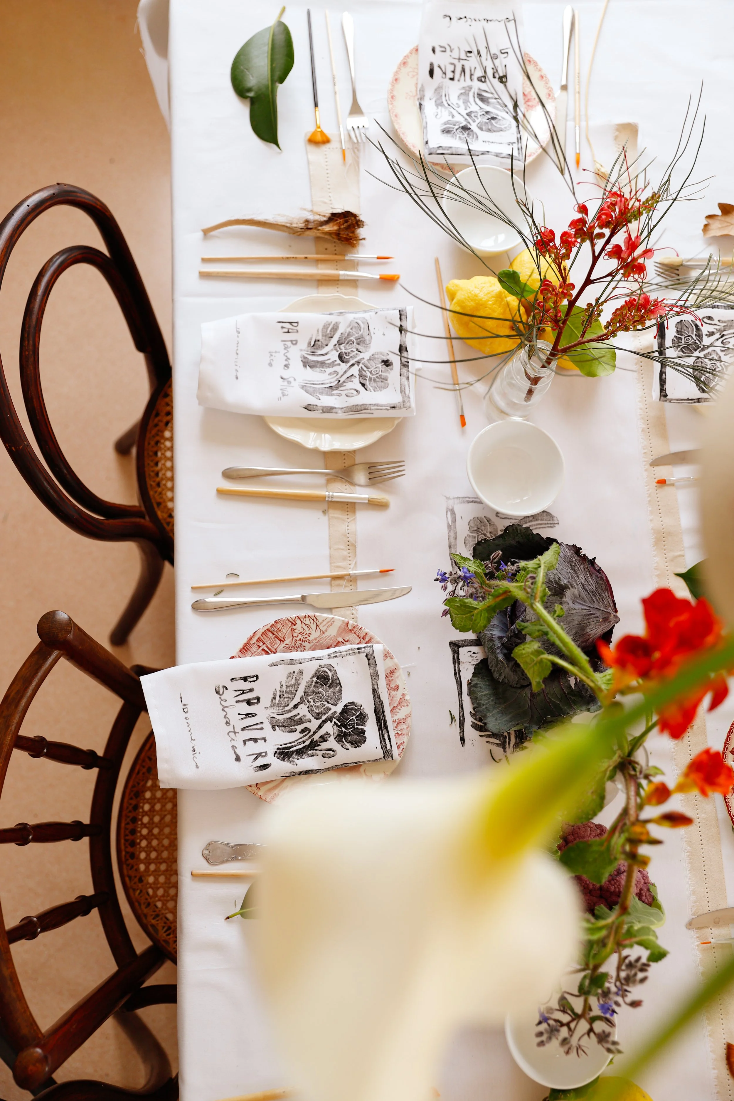 Styling and photography for Tavole Parlanti, Artist Domenico Lettera