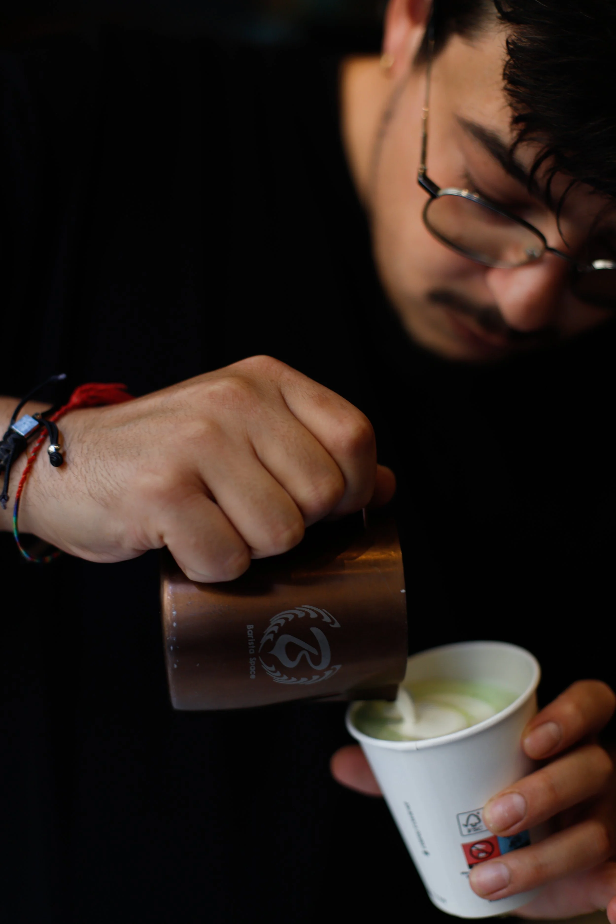 Food photography for Zero Healthy Bar, Napoli, photographing granola bowl, matcha latte, and specialty coffee