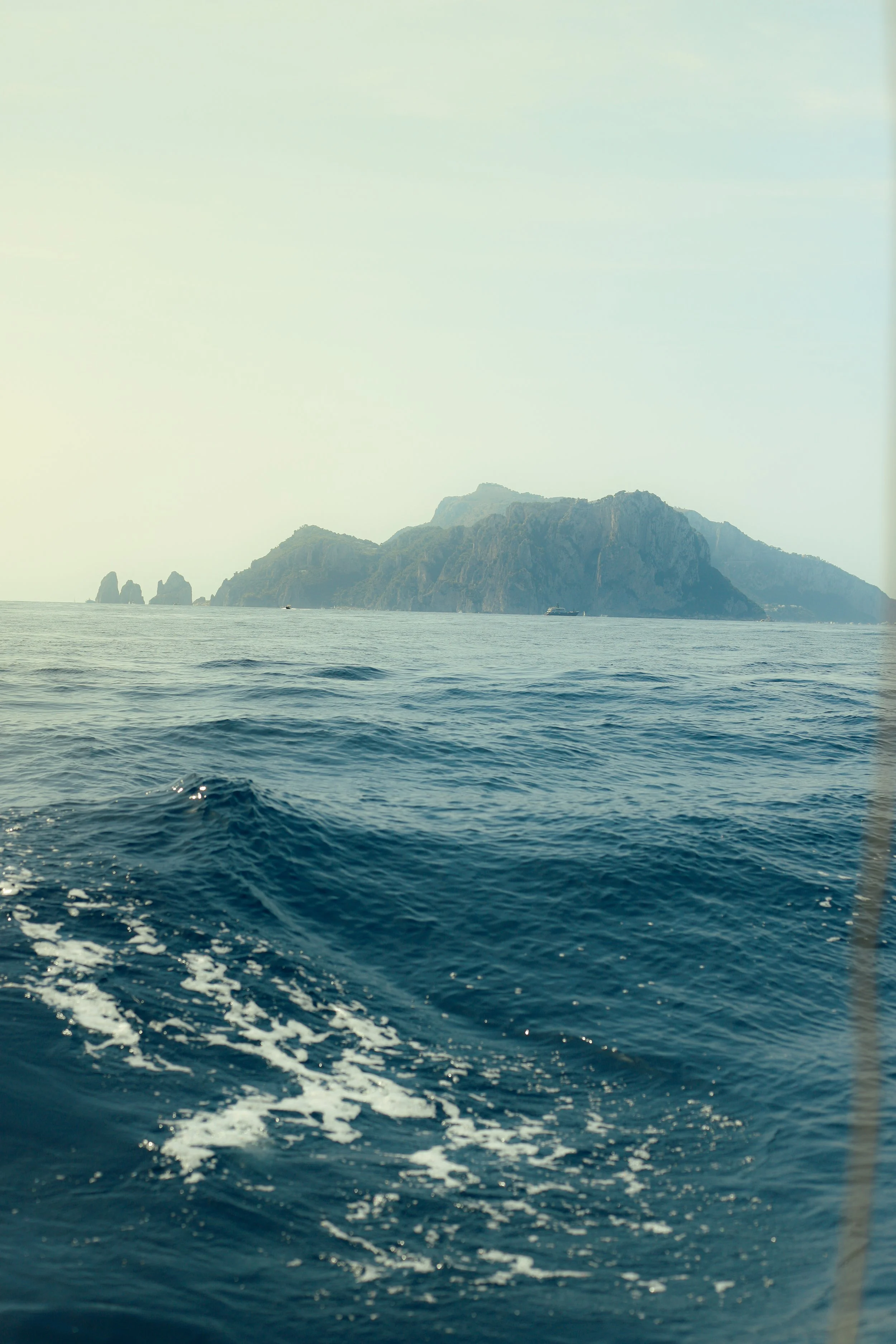 Travel photography boat trip Sorrento coast and Capri