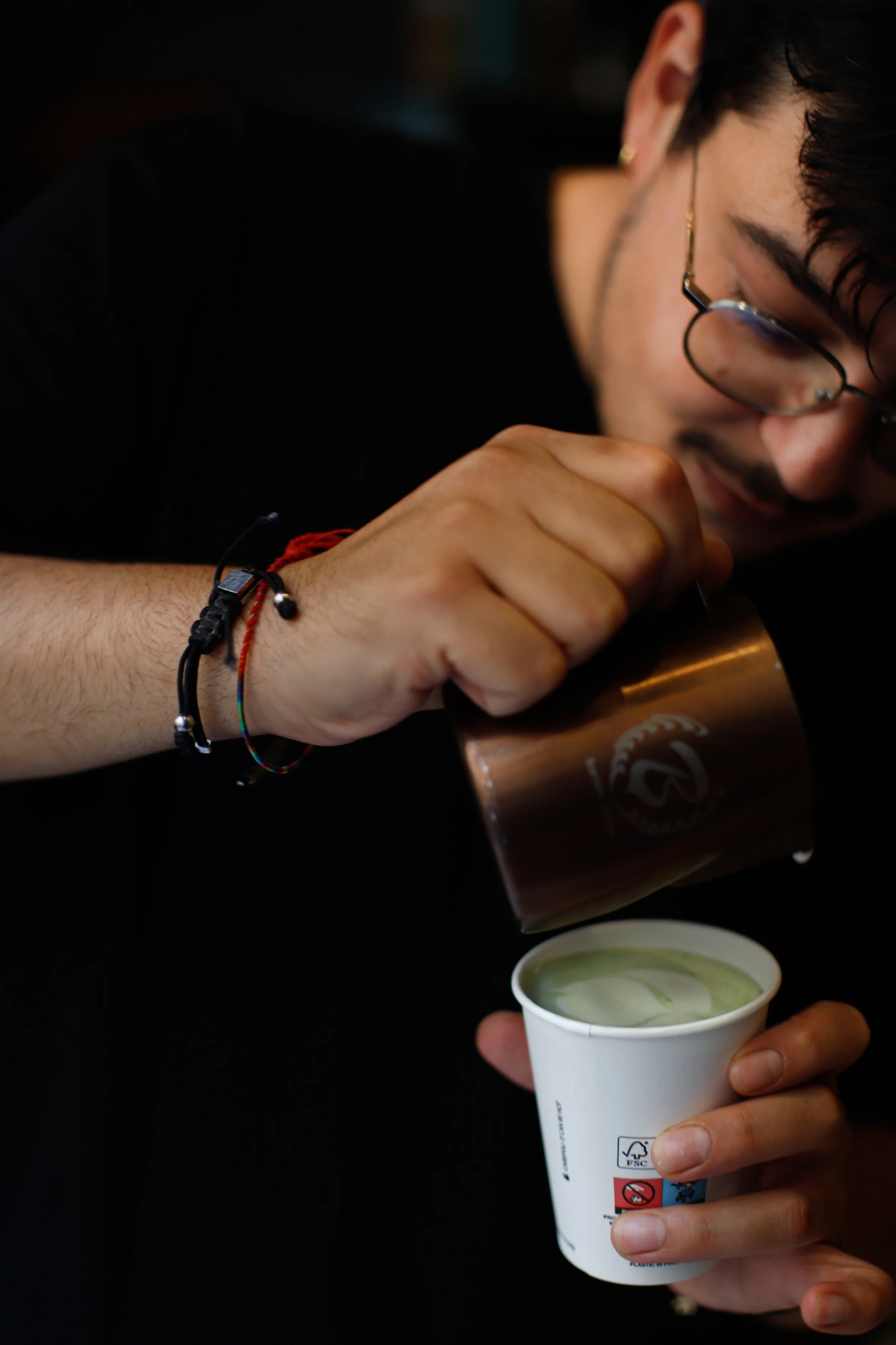 Food photography for Zero Healthy Bar, Napoli, photographing granola bowl, matcha latte, and specialty coffee