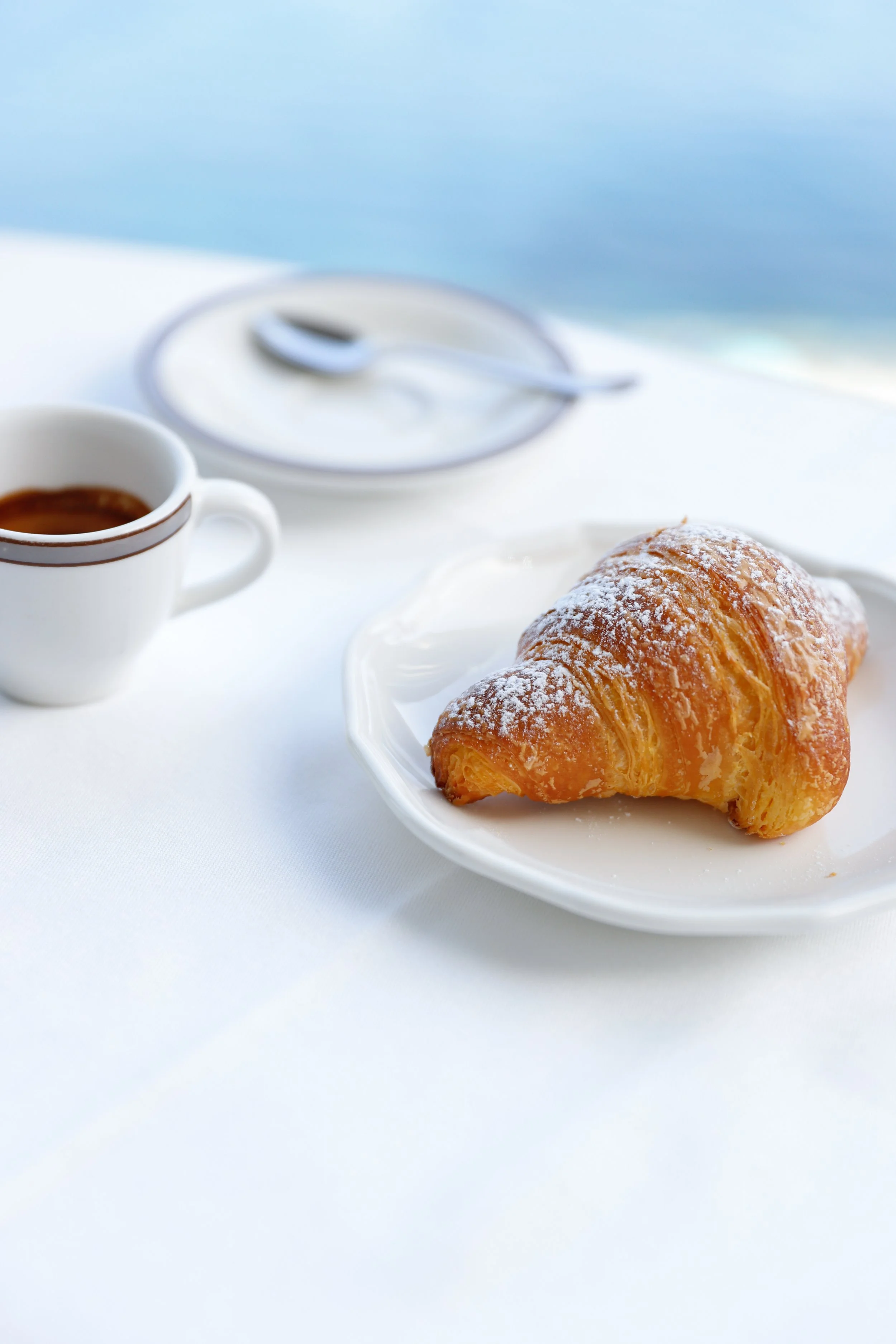 Hospitality photographer for Hotel Tramontano in Sorrento, photographing breakfast, croissant, cakes and coffee 