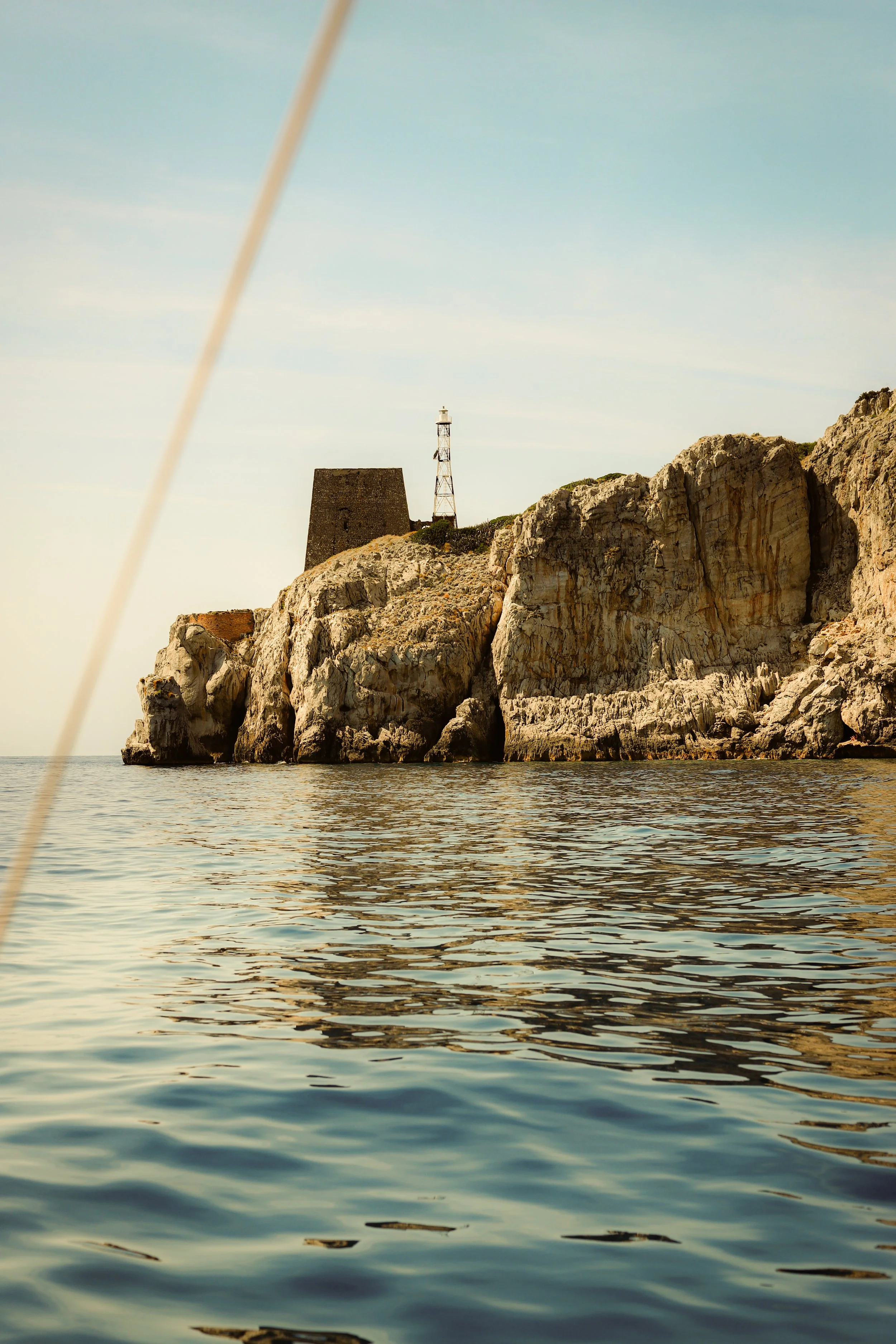 Travel photography boat trip Sorrento coast and Vesuvio
