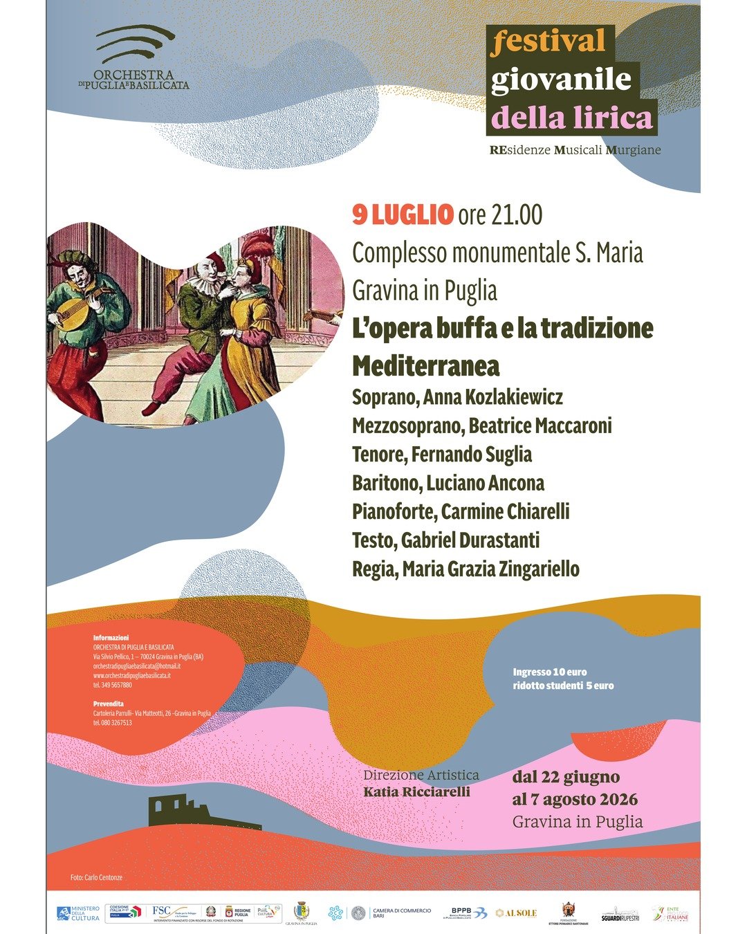 Dziś i jutro zapraszam na dwa koncerty w ramach Festival Giovanile della Lirica, kt&oacute;rego dyrektorem artystycznym jest Katia Ricciarelli.

Program &bdquo;L'opera buffa e la tradizione Mediterranea&rdquo; zabrzmi w dw&oacute;ch wyjątkowych miejs