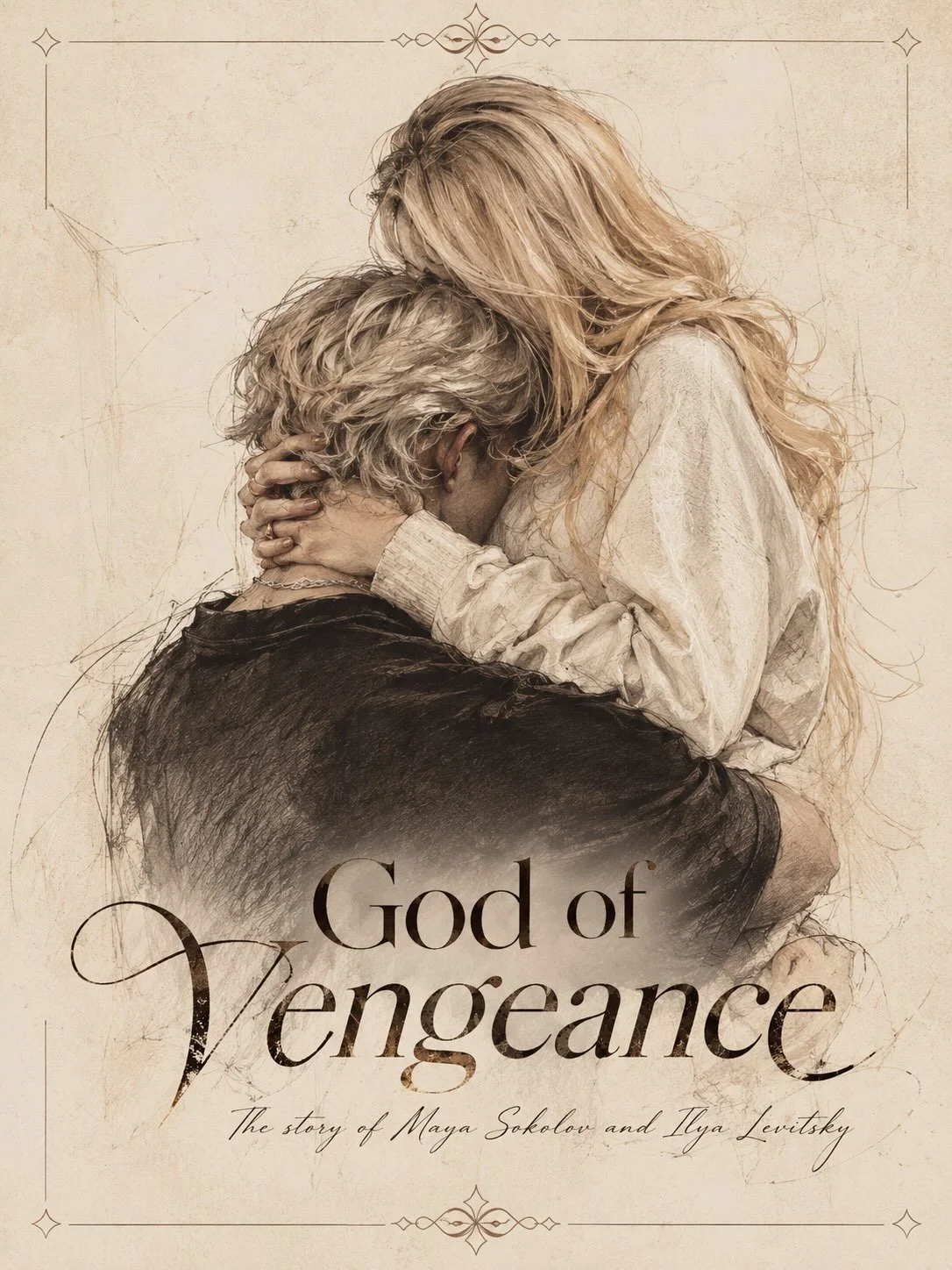 GOD OF VENGEANCE 🗡️&mdash;

The unofficial story of Maya Sokolov &amp; Ilya Levitsky. 🥀

She hides more than anyone sees. He sees more than she can hide.

A new chapter every Sunday at 8PM CET🕯️
#bookstagram #legacyofgods #godofvengeance #darkroma