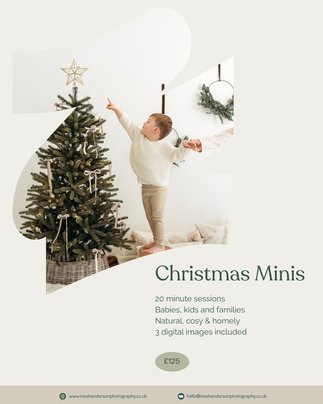 Christmas Minis are officially OPEN! 🎄✨

After lots of you asking about Christmas sessions this year, they&rsquo;re finally here!

As always I am keeping Christmas beautifully simple so the images can be loved all year around. A cosy, homely studio,