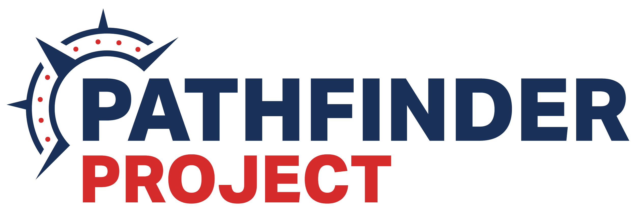 The logo of the Pathfinder Project with a stylized compass design and the words 'Pathfinder Project' in blue and red text.