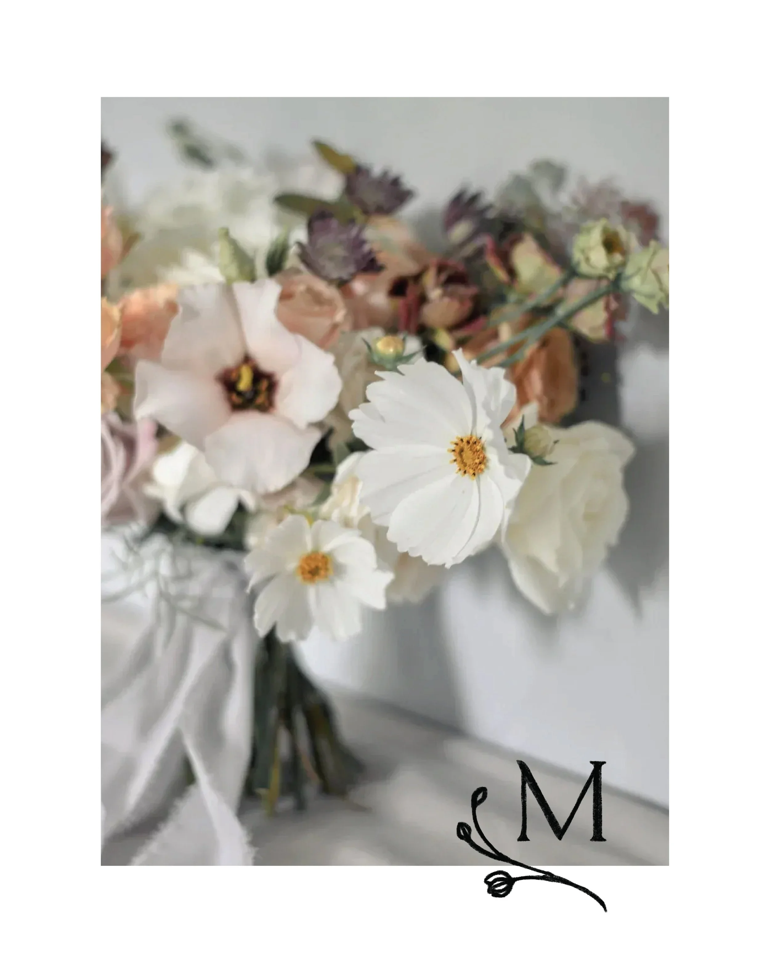 A crafted identity refresh for a craft focused brand.

@macrosedesign.co crafts beautiful flower arrangements and plans incredible, considered events. 

We hand drew the final wordmark and emblems to ensure the final look felt human and beautifully i