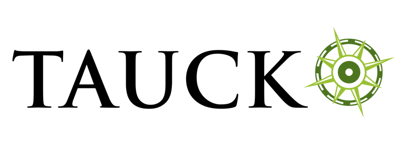 Black silhouette of a person holding a book in front of a green stylized compass icon.