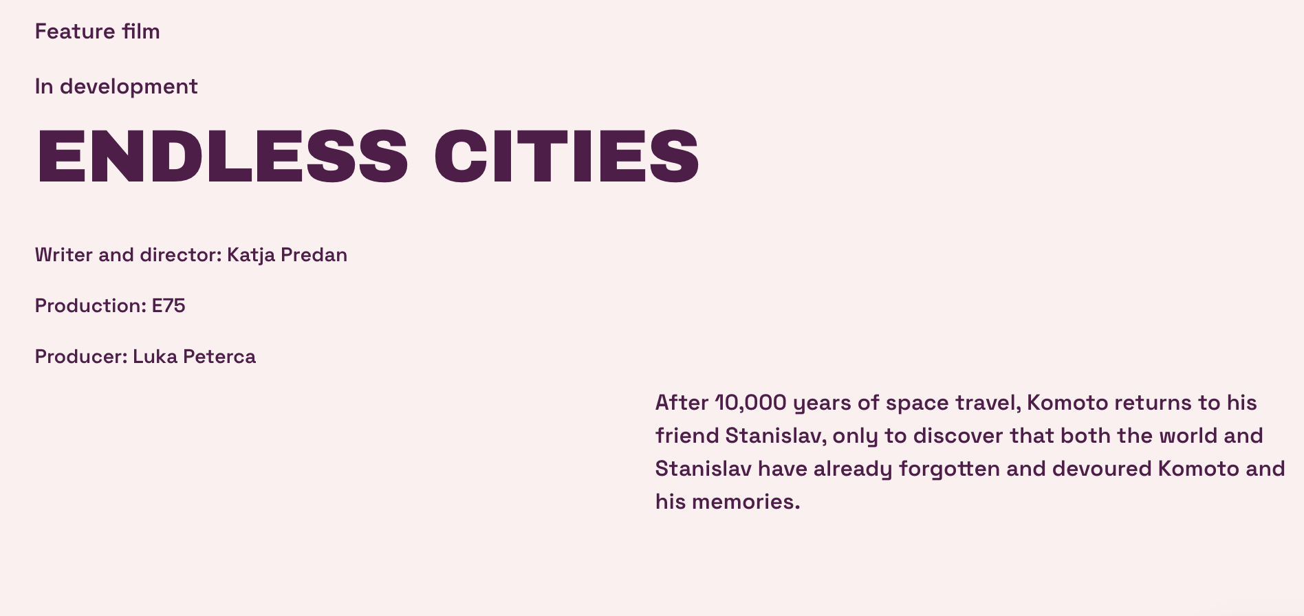 Endless cities