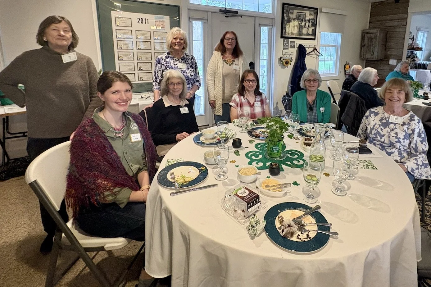 Lunch group w/speaker, Caroline Watson, Cleve. Botanical Garden