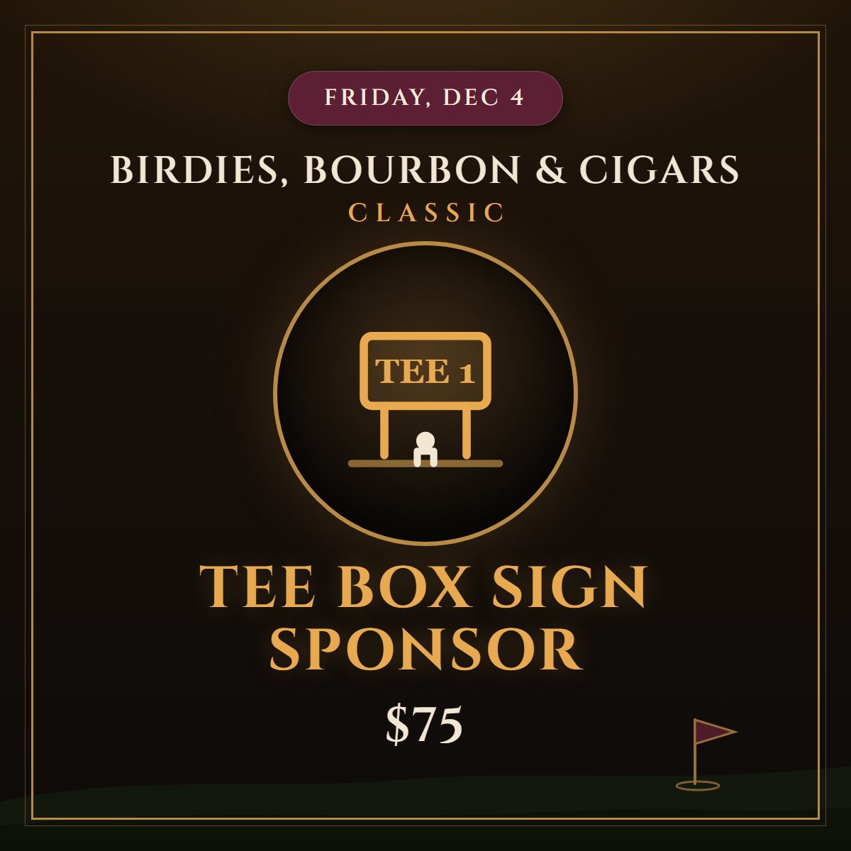 Tee Box Sign Sponsor