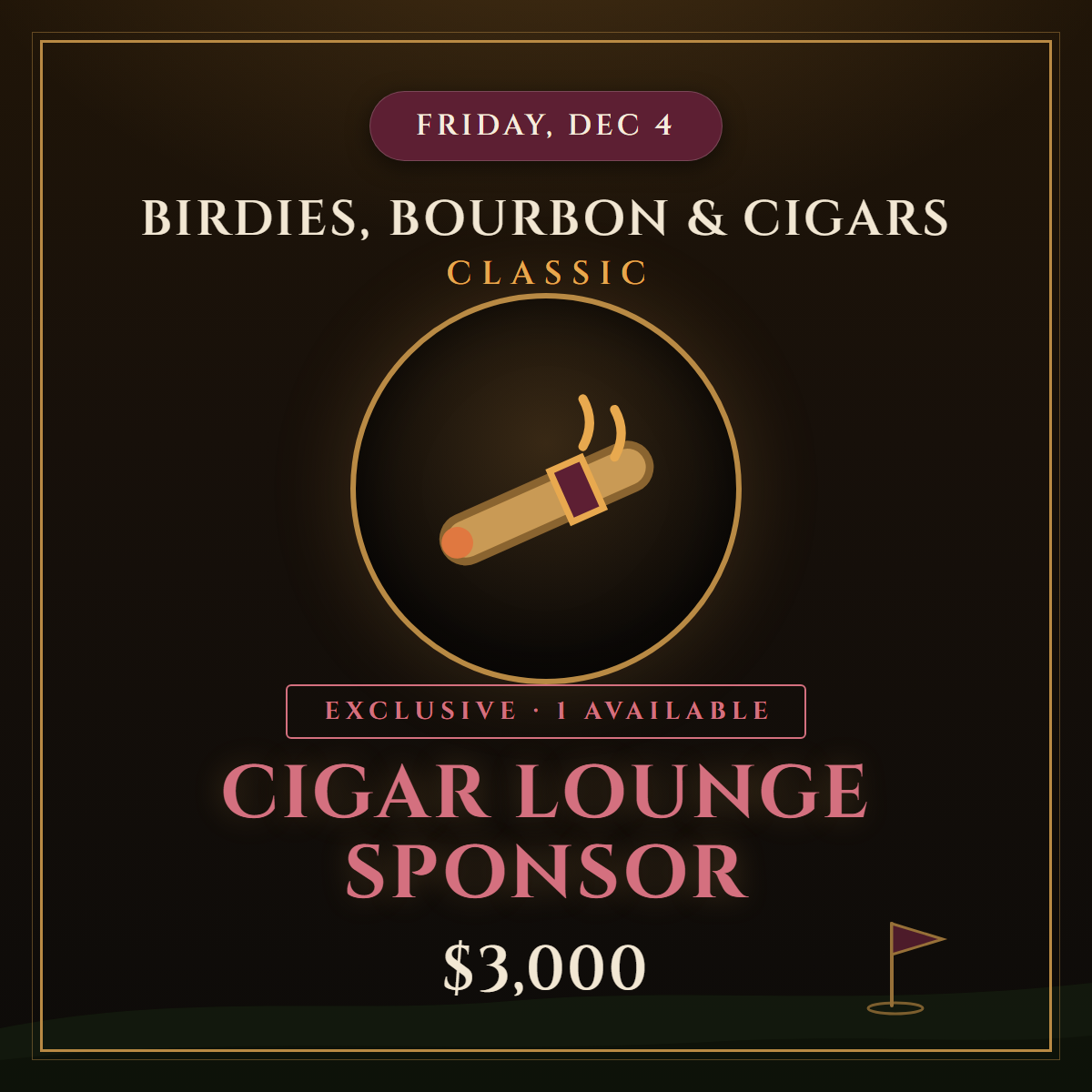 Cigar Lounge Sponsor — Exclusive (1 Available)