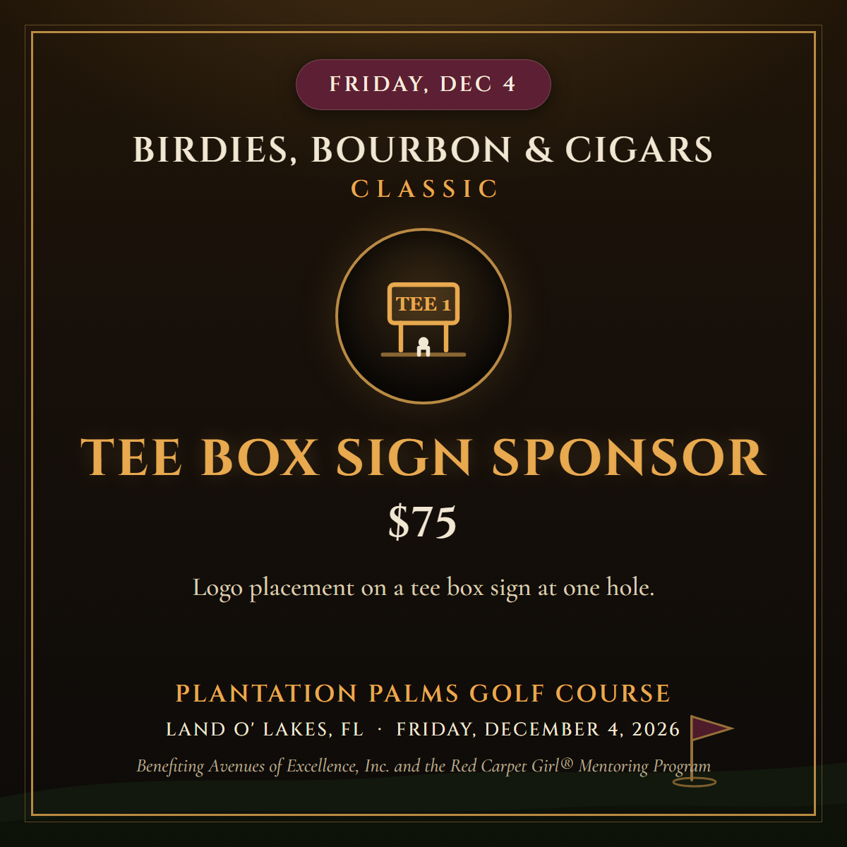 Tee Box Sign Sponsor