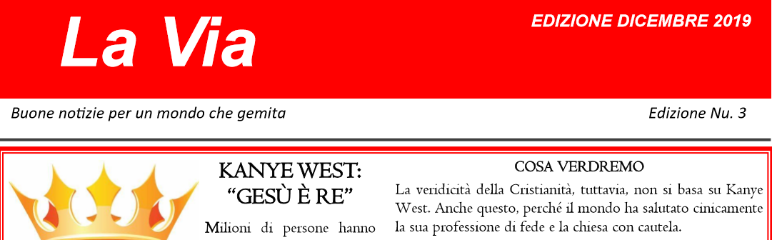 La Via — Dicembre 2019