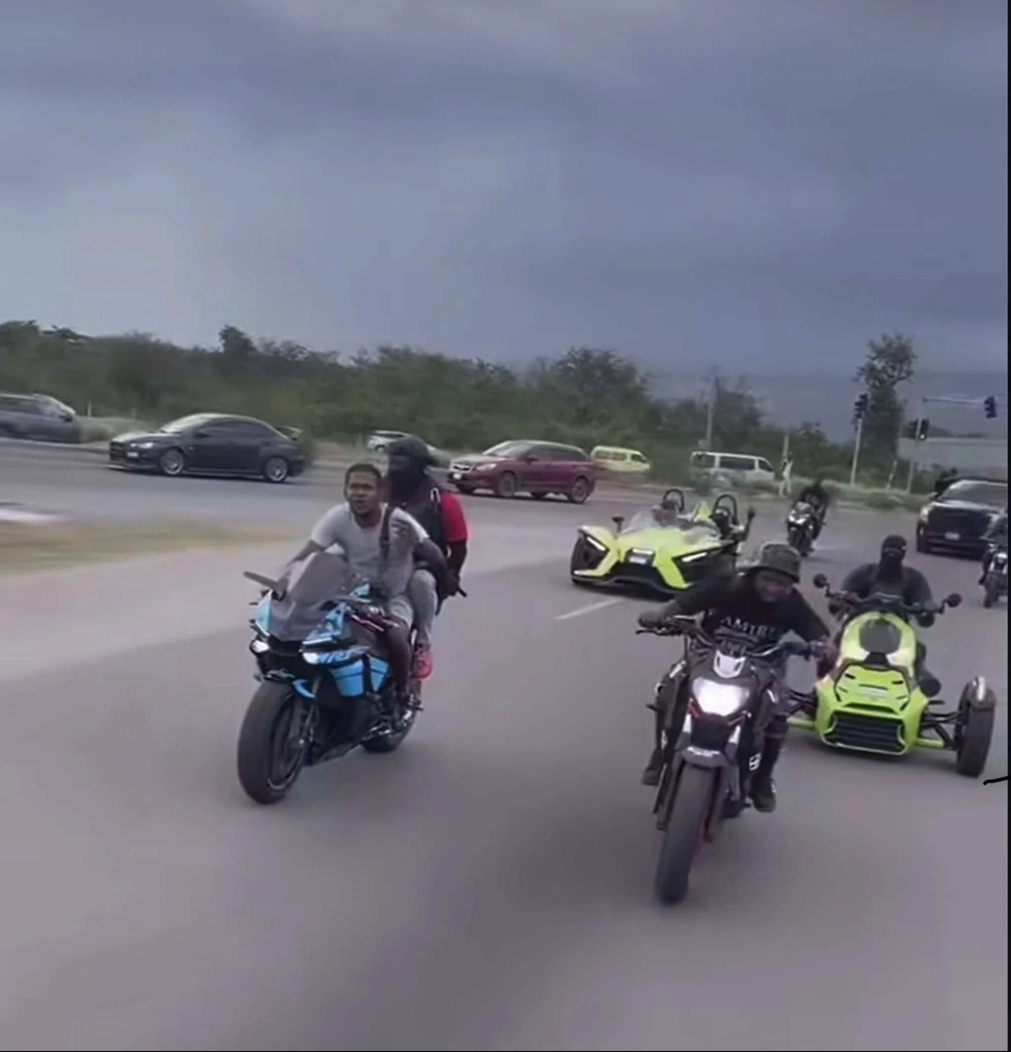 Jamaican bike Life & Street Crews Outside The Streets Are Locked