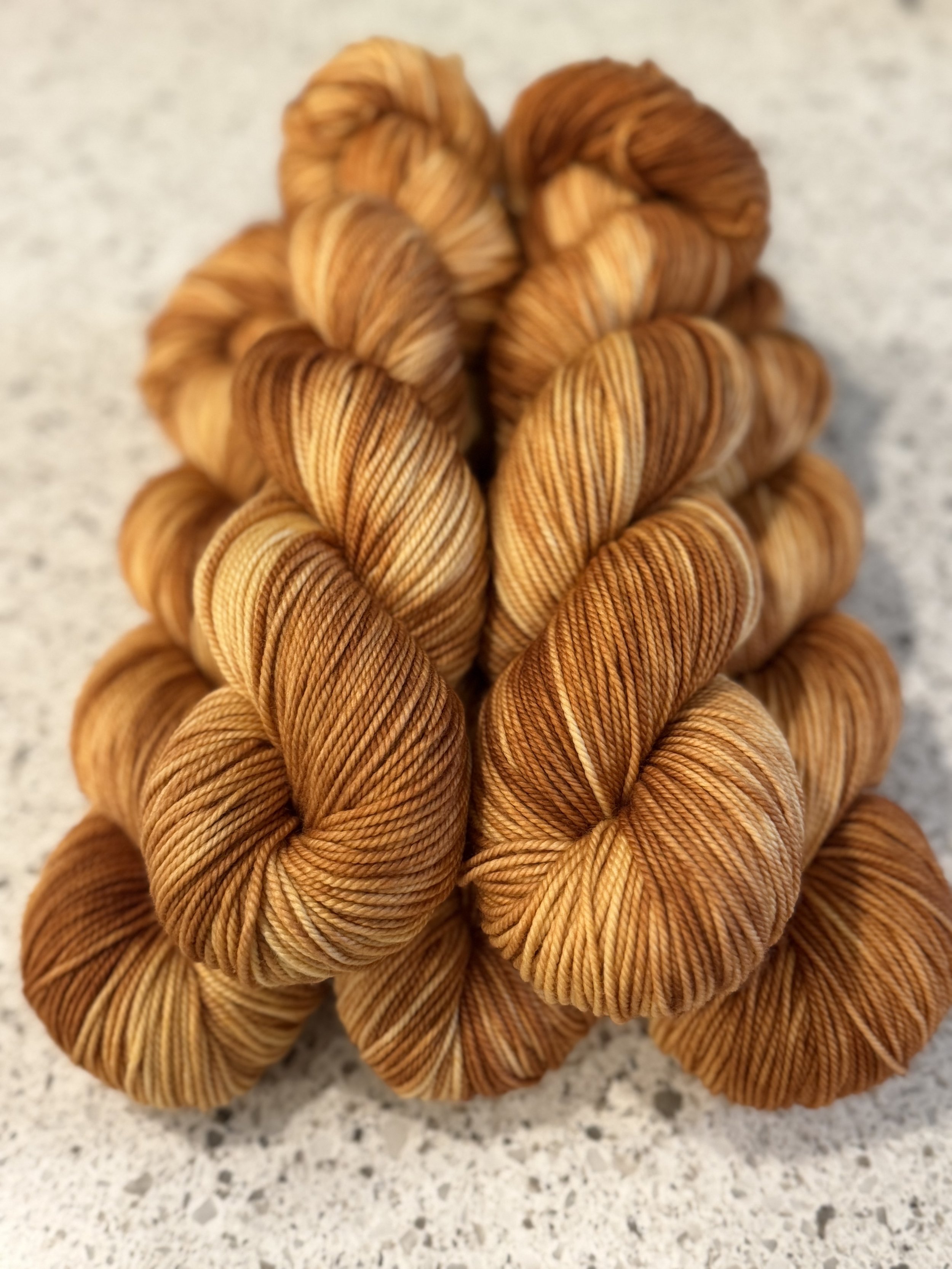 DK Superwash Merino Hand Dyed Yarn 100g - Caramel