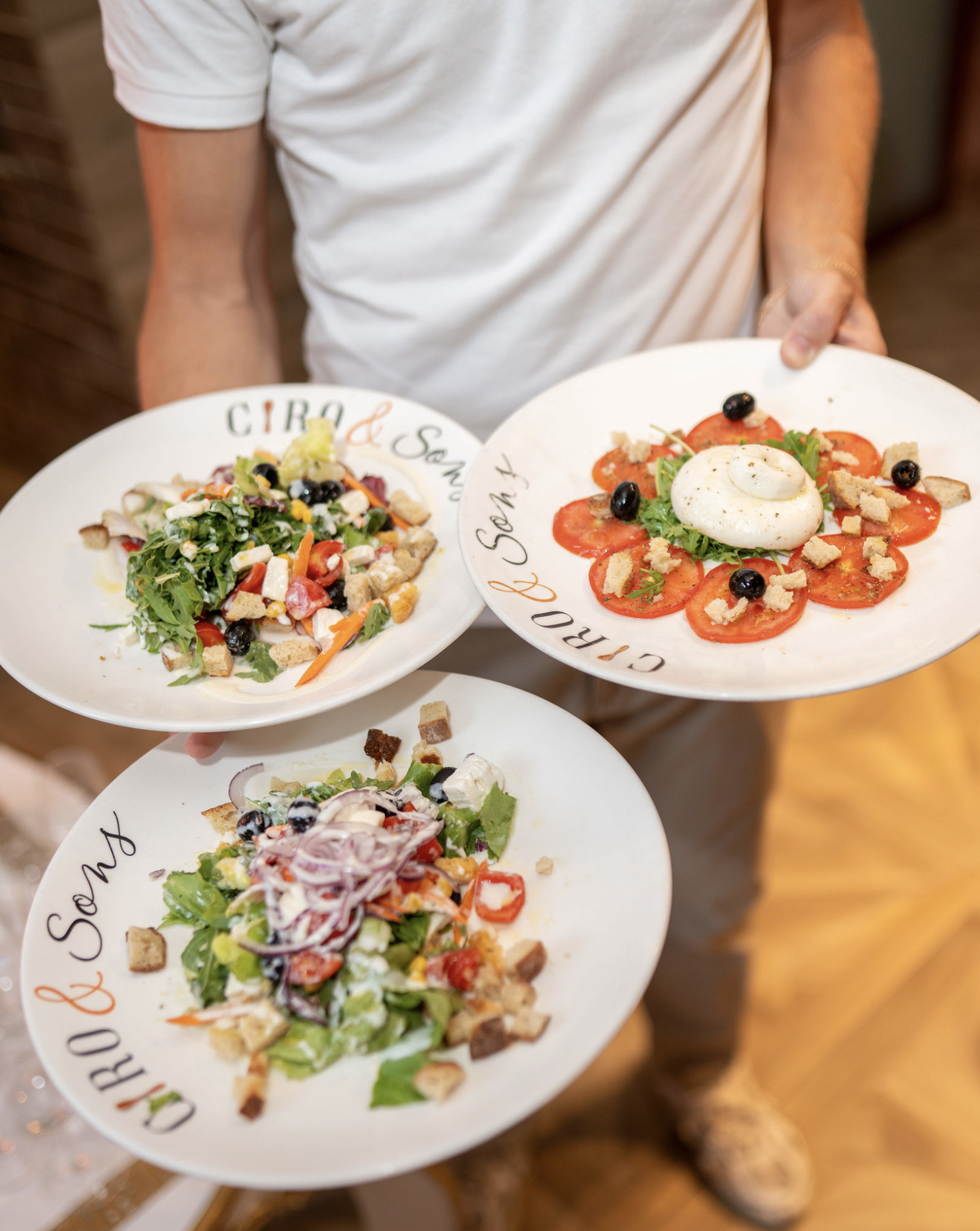 Delicious food served at welcome dinner at Ciro & Sons in Florence