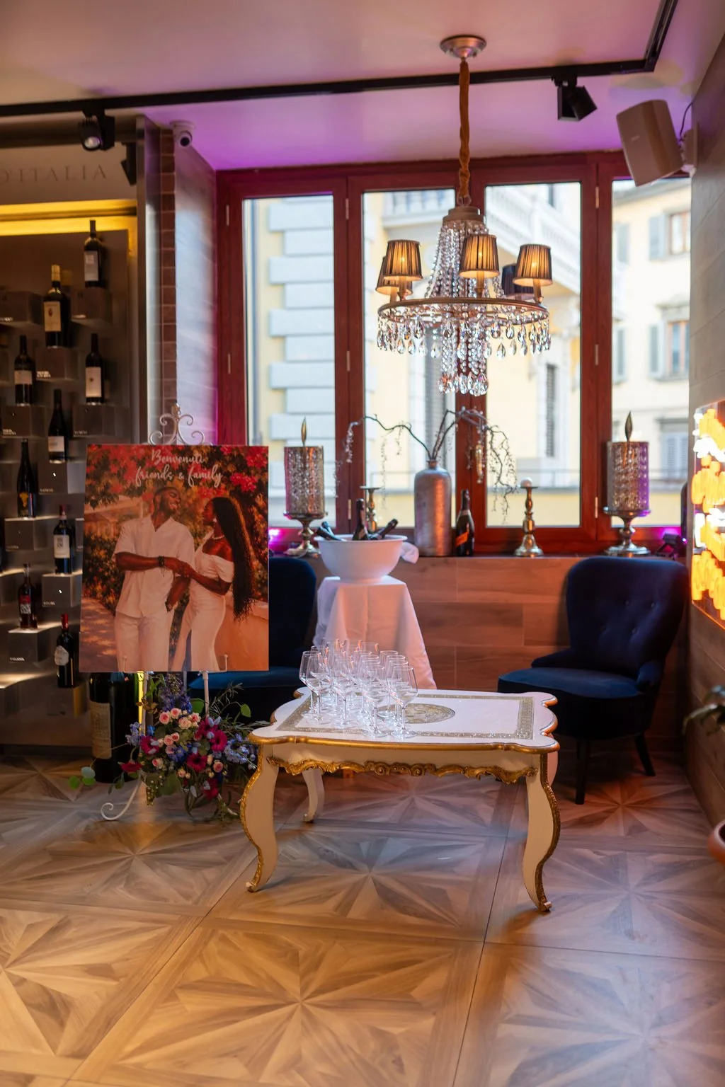 Elegant interior of  Ciro & Sons in Florence. Keira Prince weddings and Events hosted a welcome dinner here