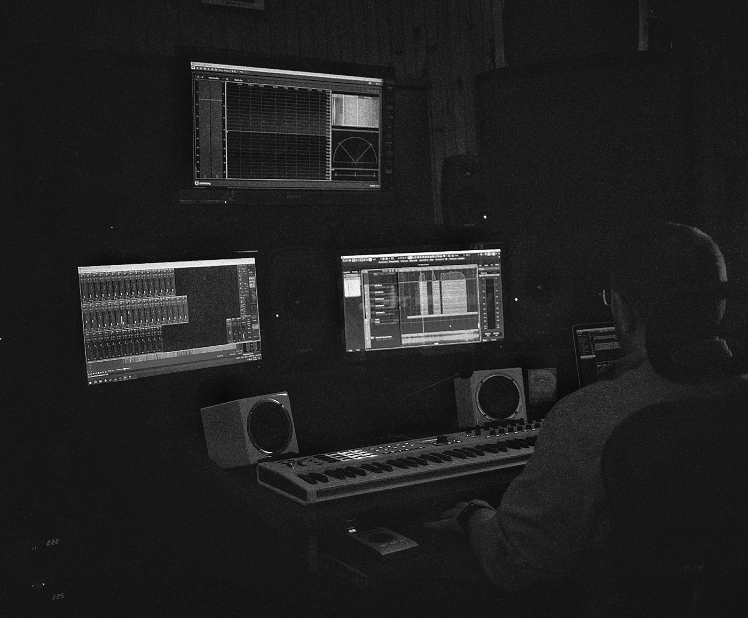 Emile Aouad’s music and sound design studio